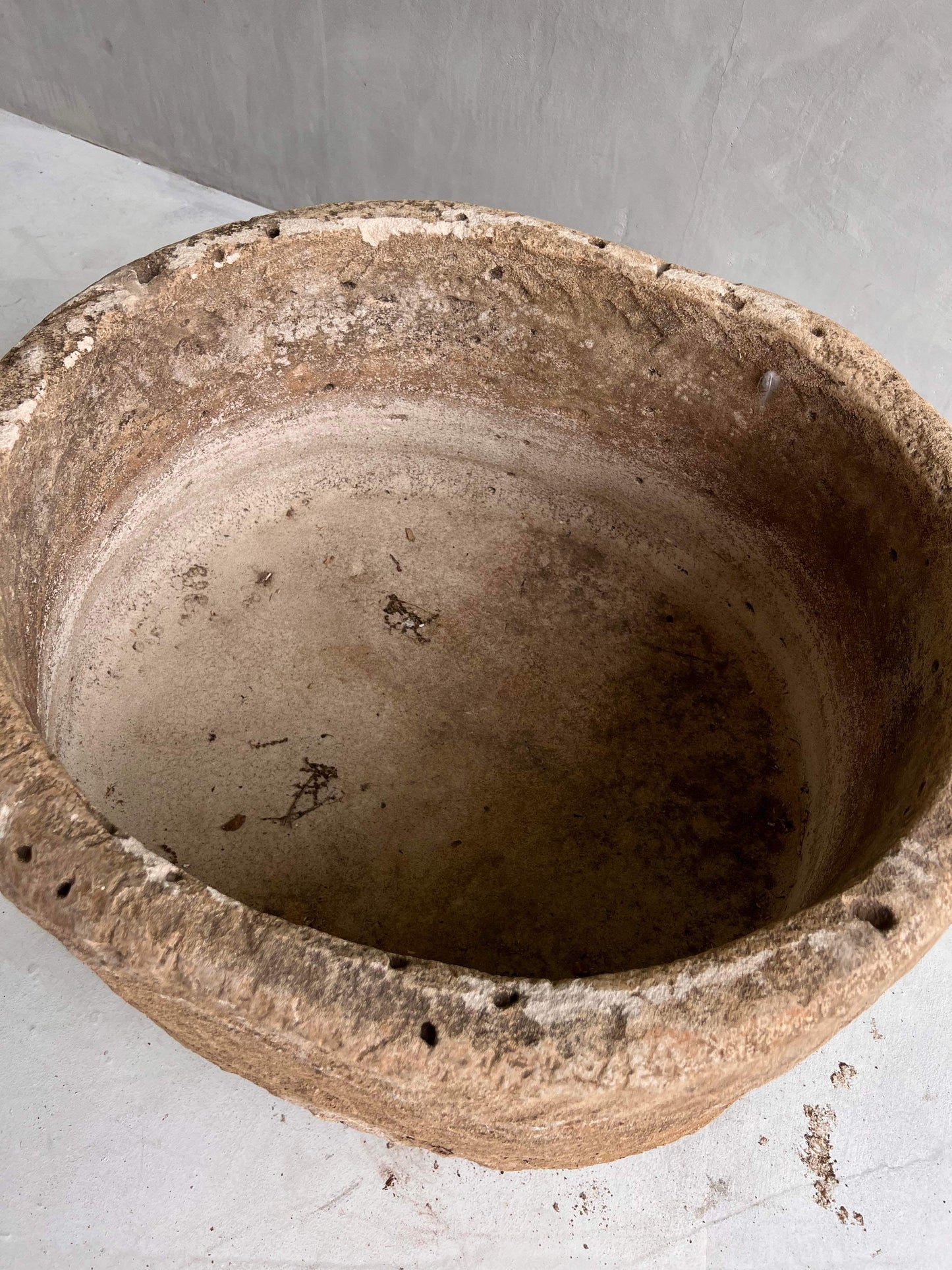 Brown Limestone Planter