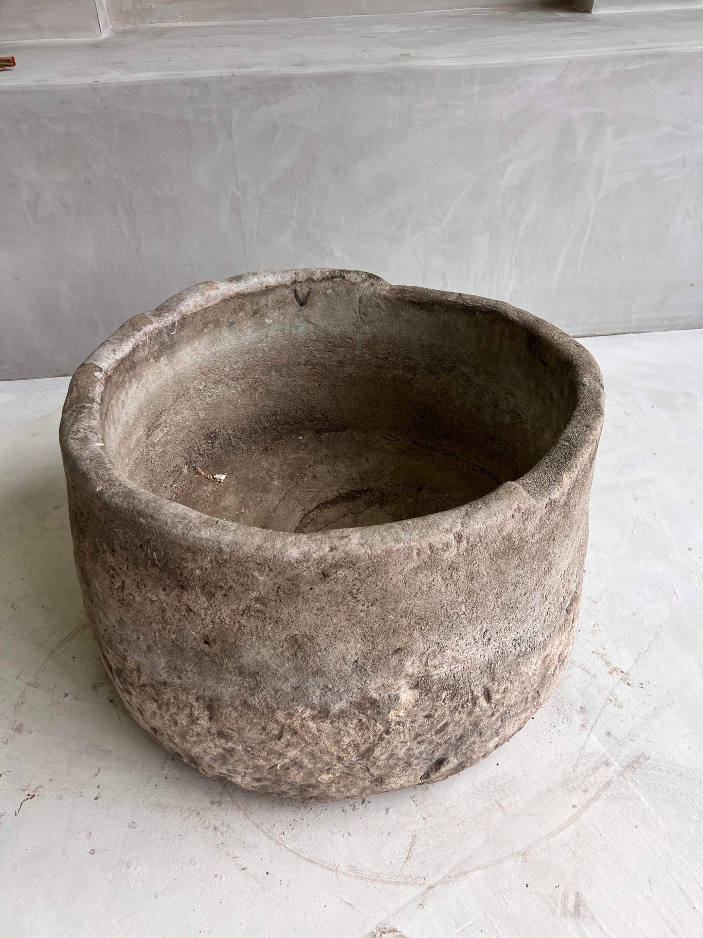 One-of-a-kind Limestone Pot