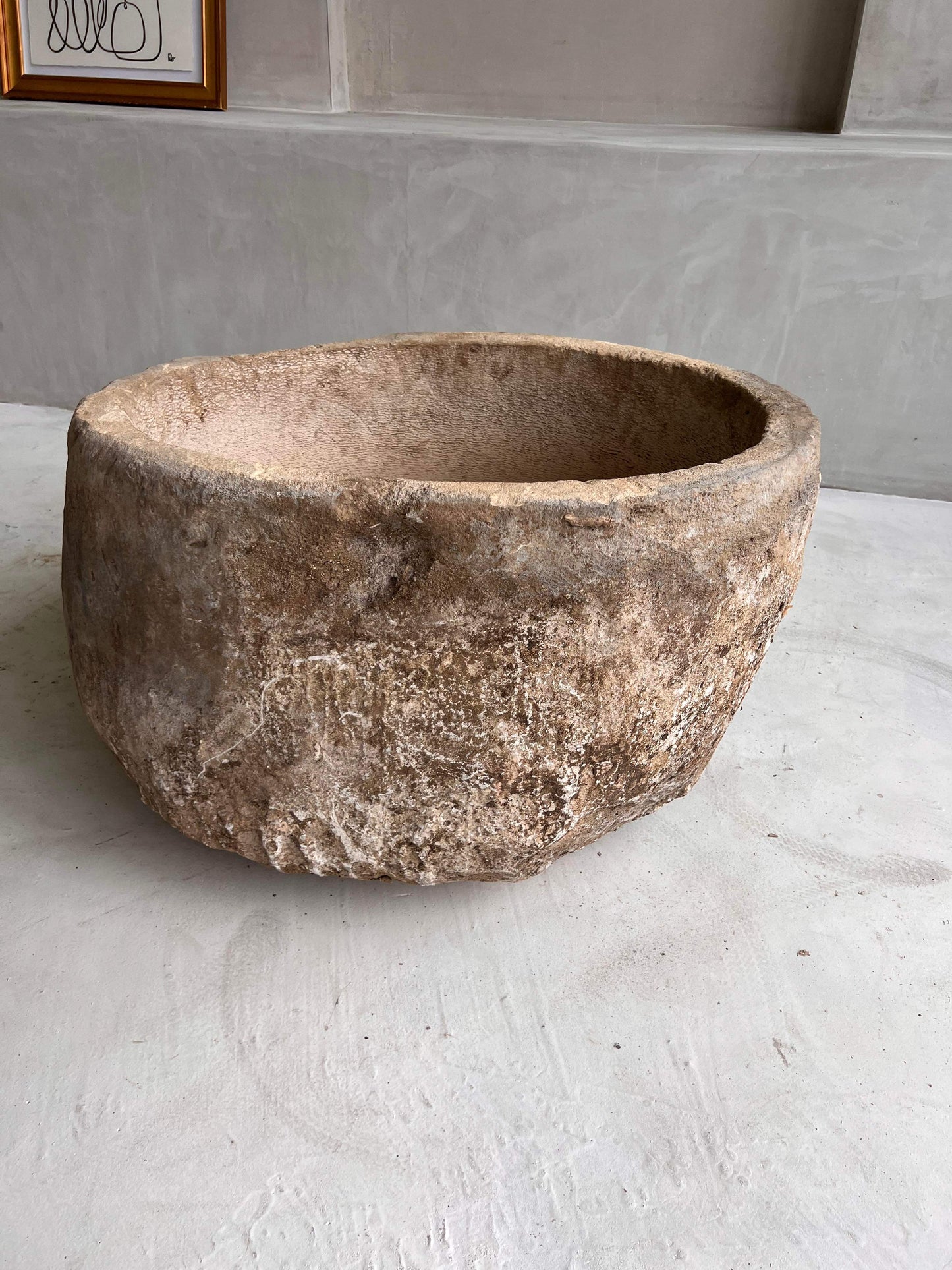 Brown Limestone Planter