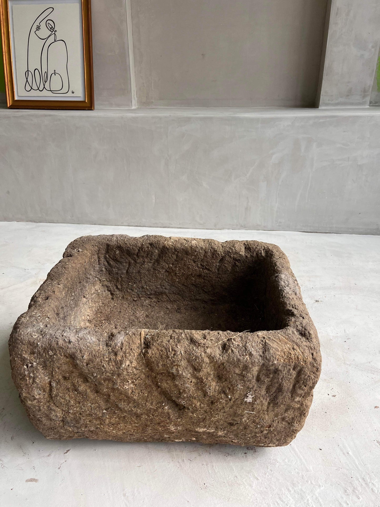 Rectangular Limestone Pot