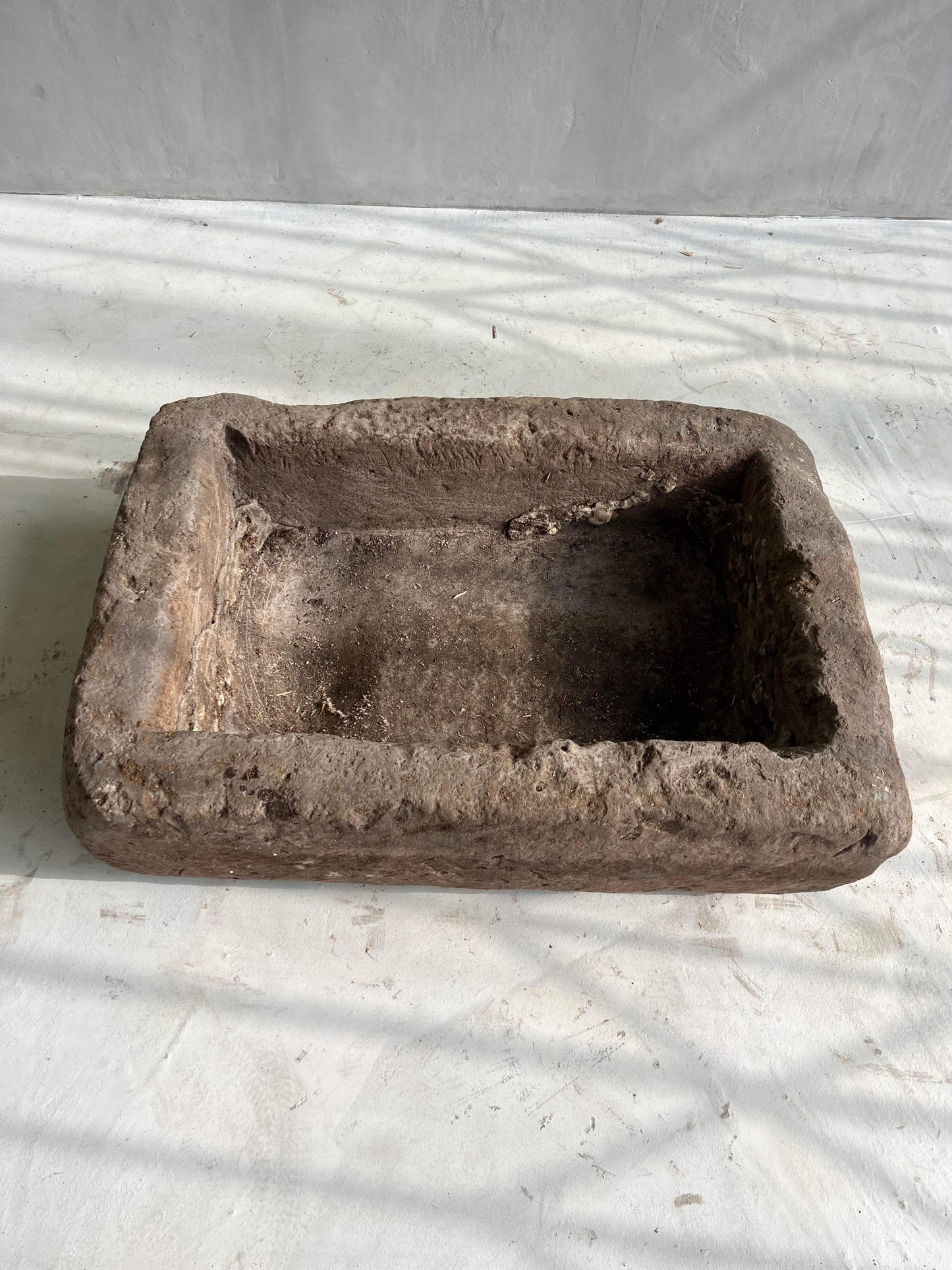 Unique antique limestone pot planter interior design by birk