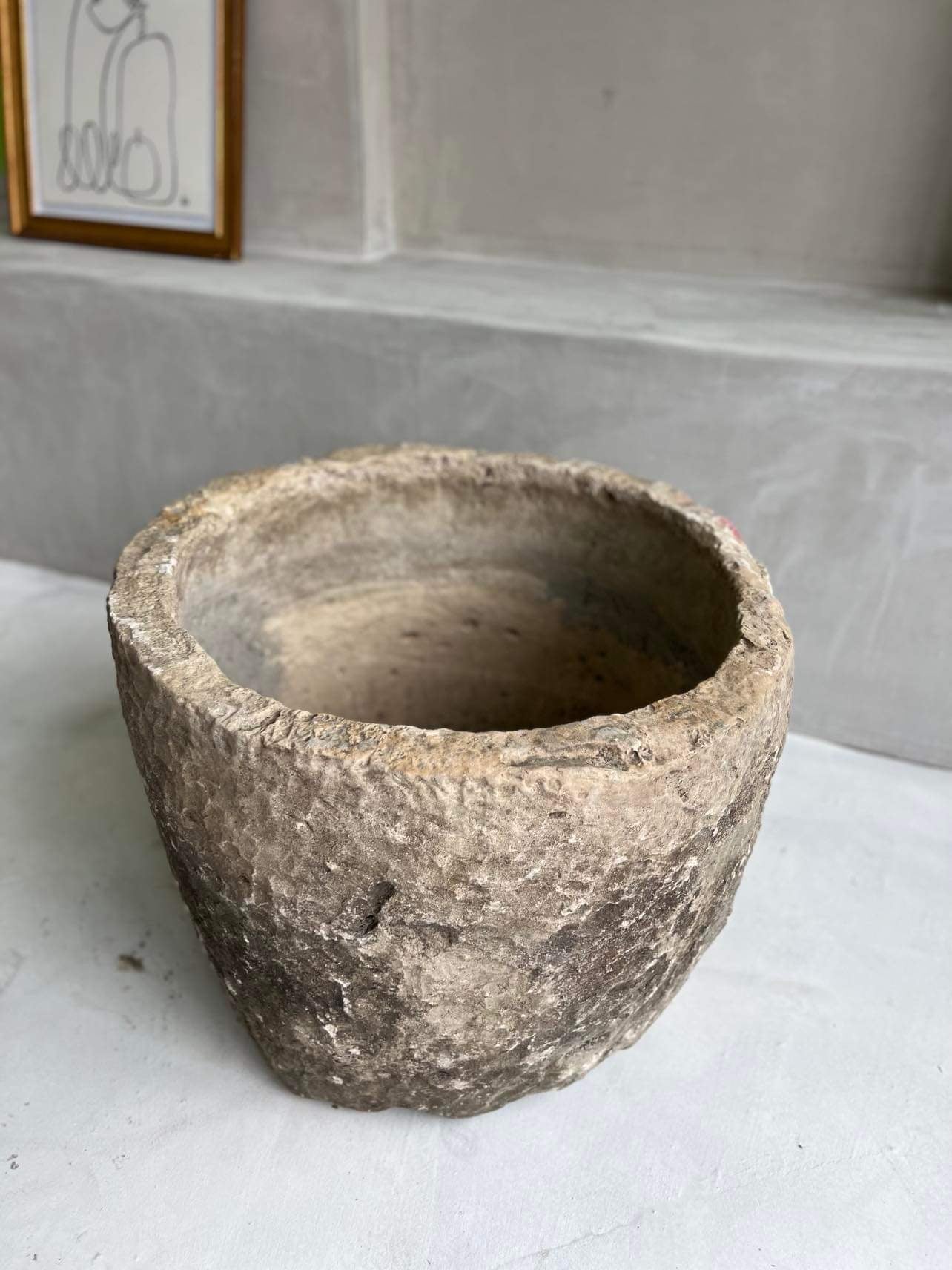 Brown Limestone Pot