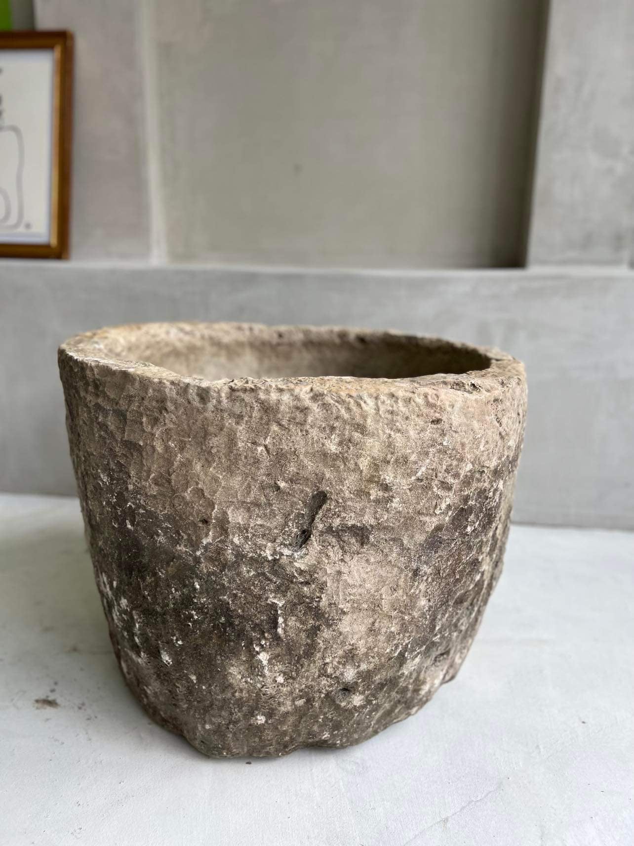 Brown Limestone Pot
