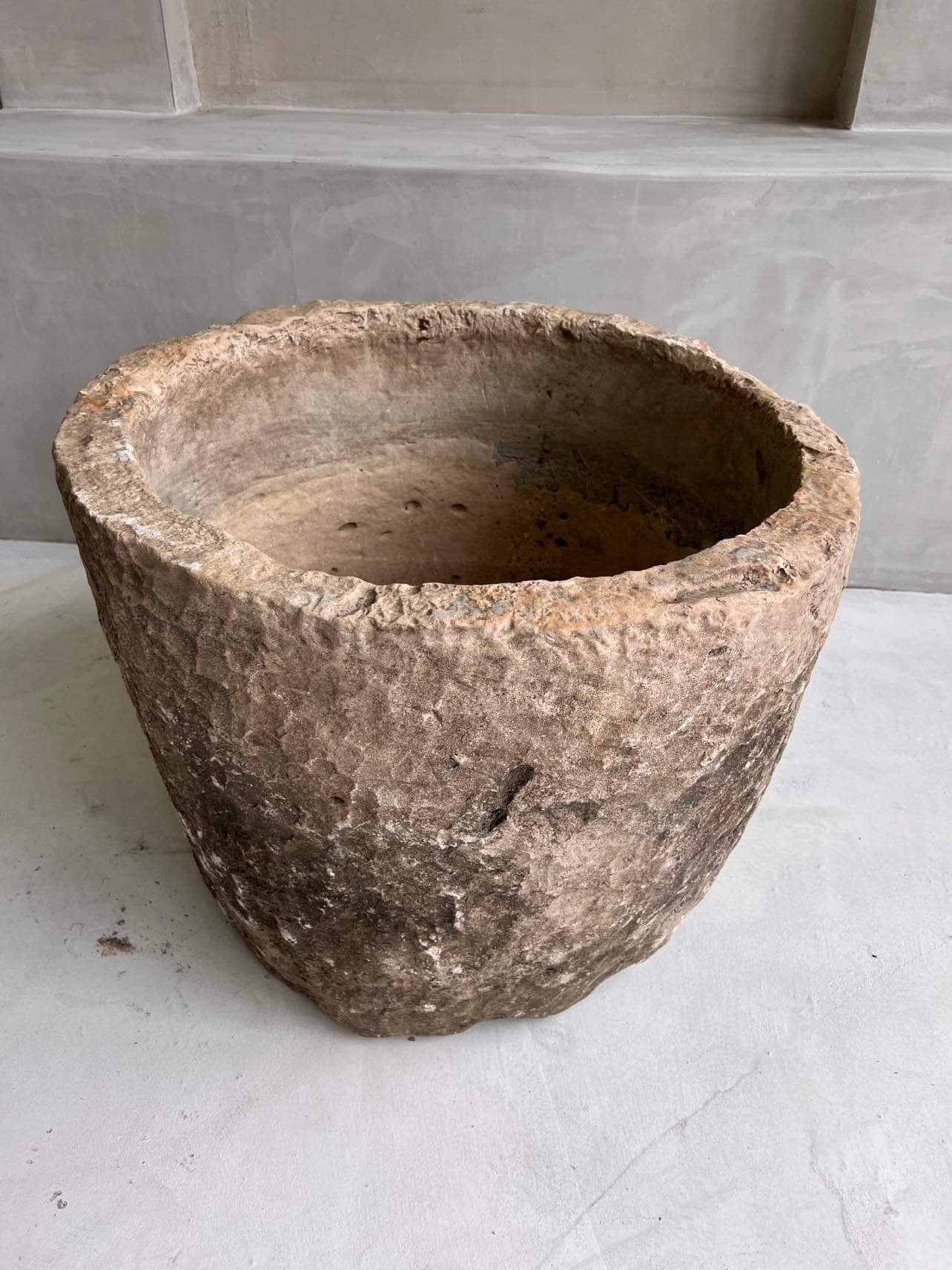 Brown Limestone Pot