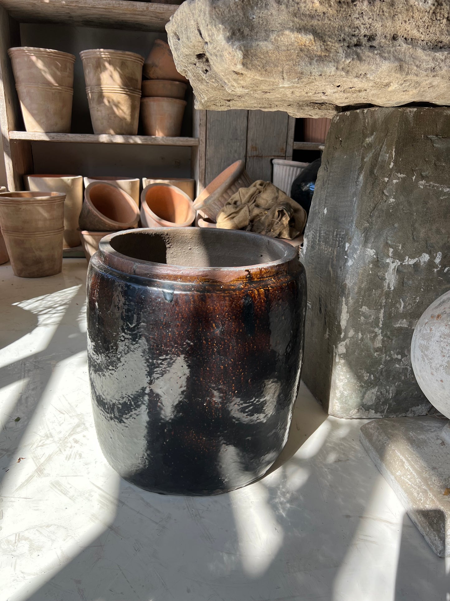 Brown Glazed Pot