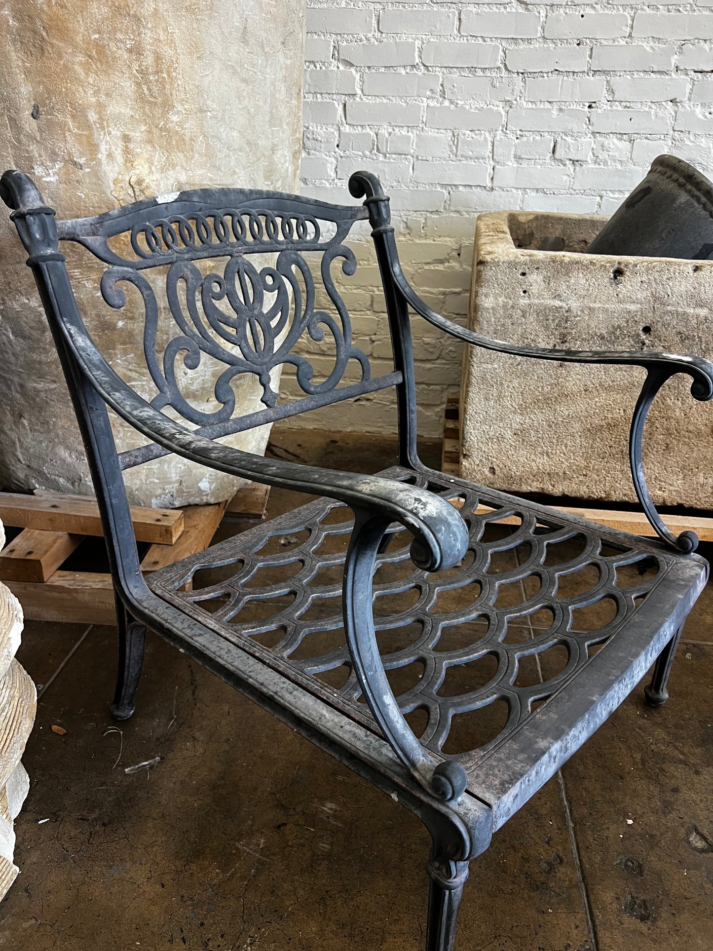 Vintage Iron garden chairs- set of 3 pieces