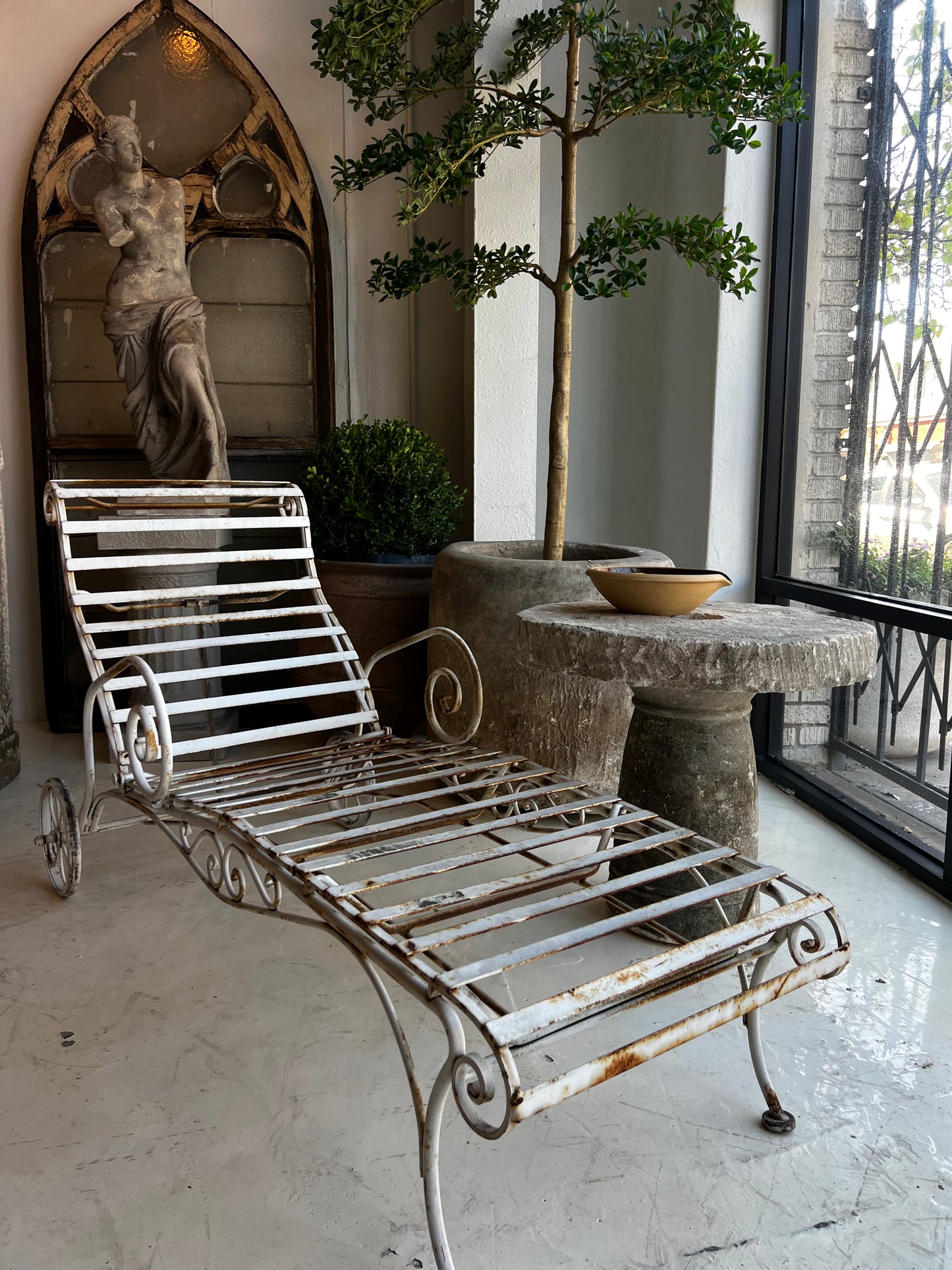 Limestone side Table