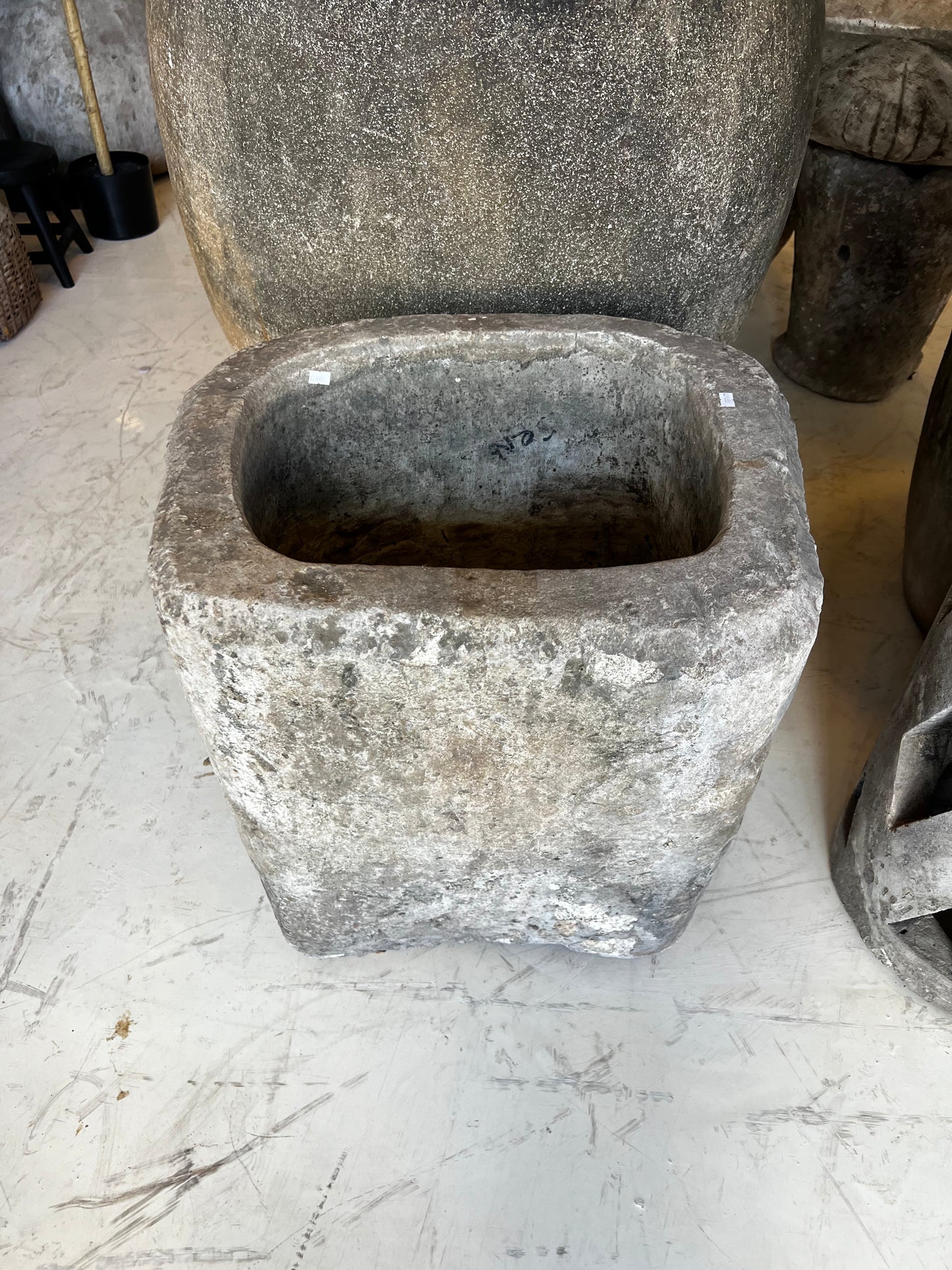 Limestone, rectangular and tall