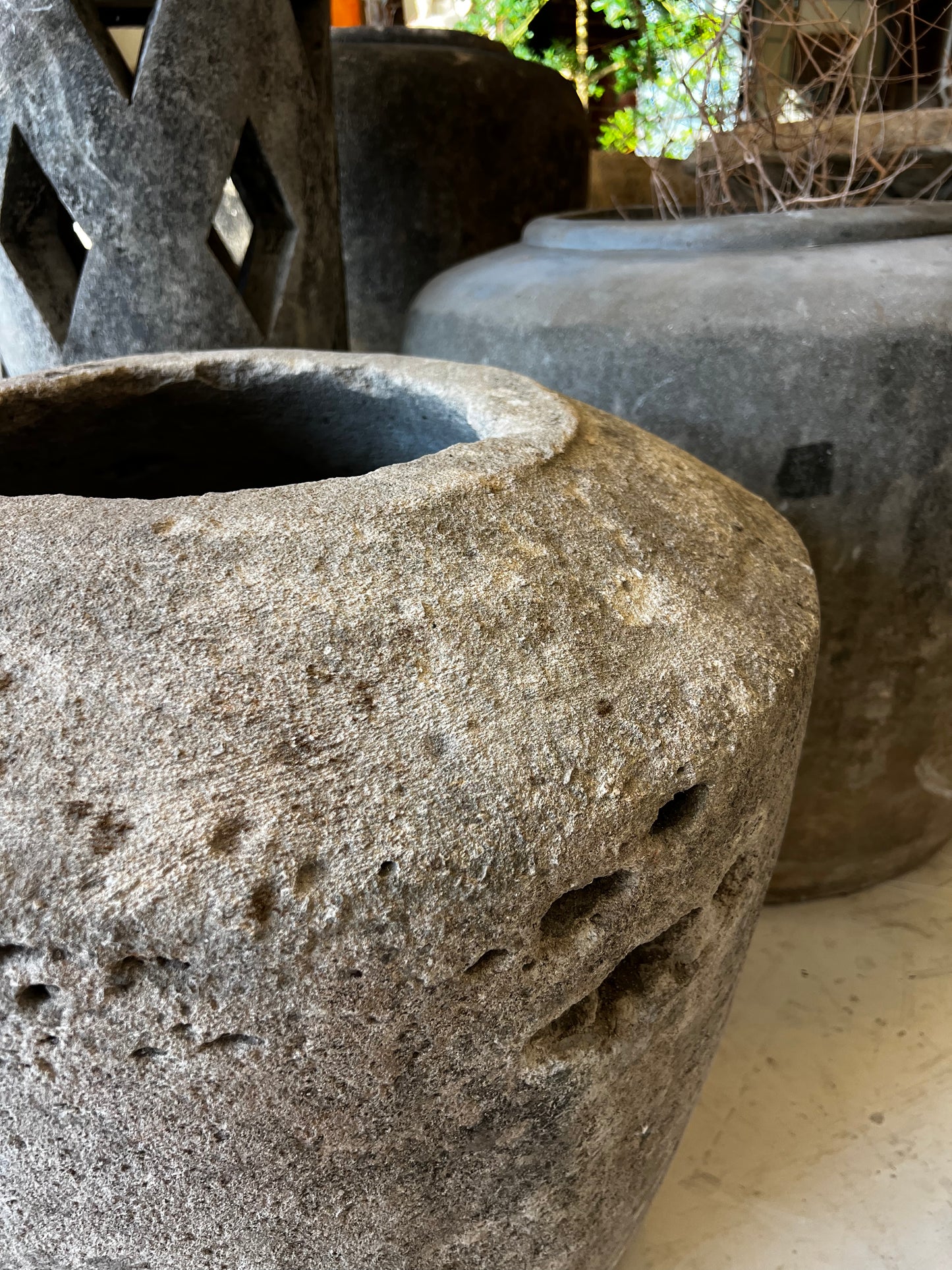 Limestone Pot, medium