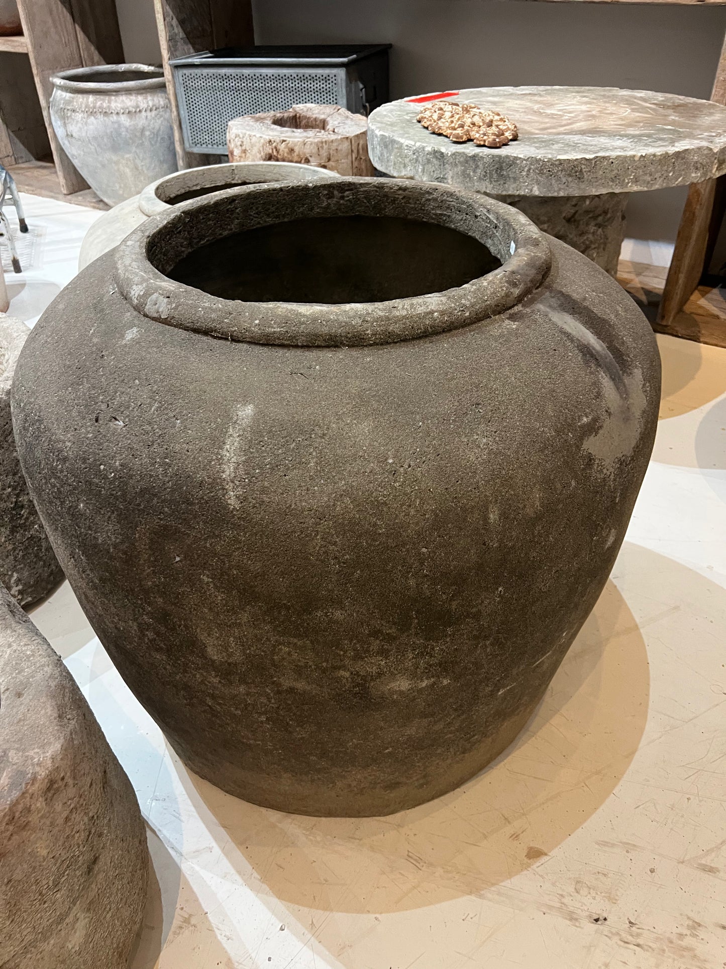 Mudari Pot, dark grey, large