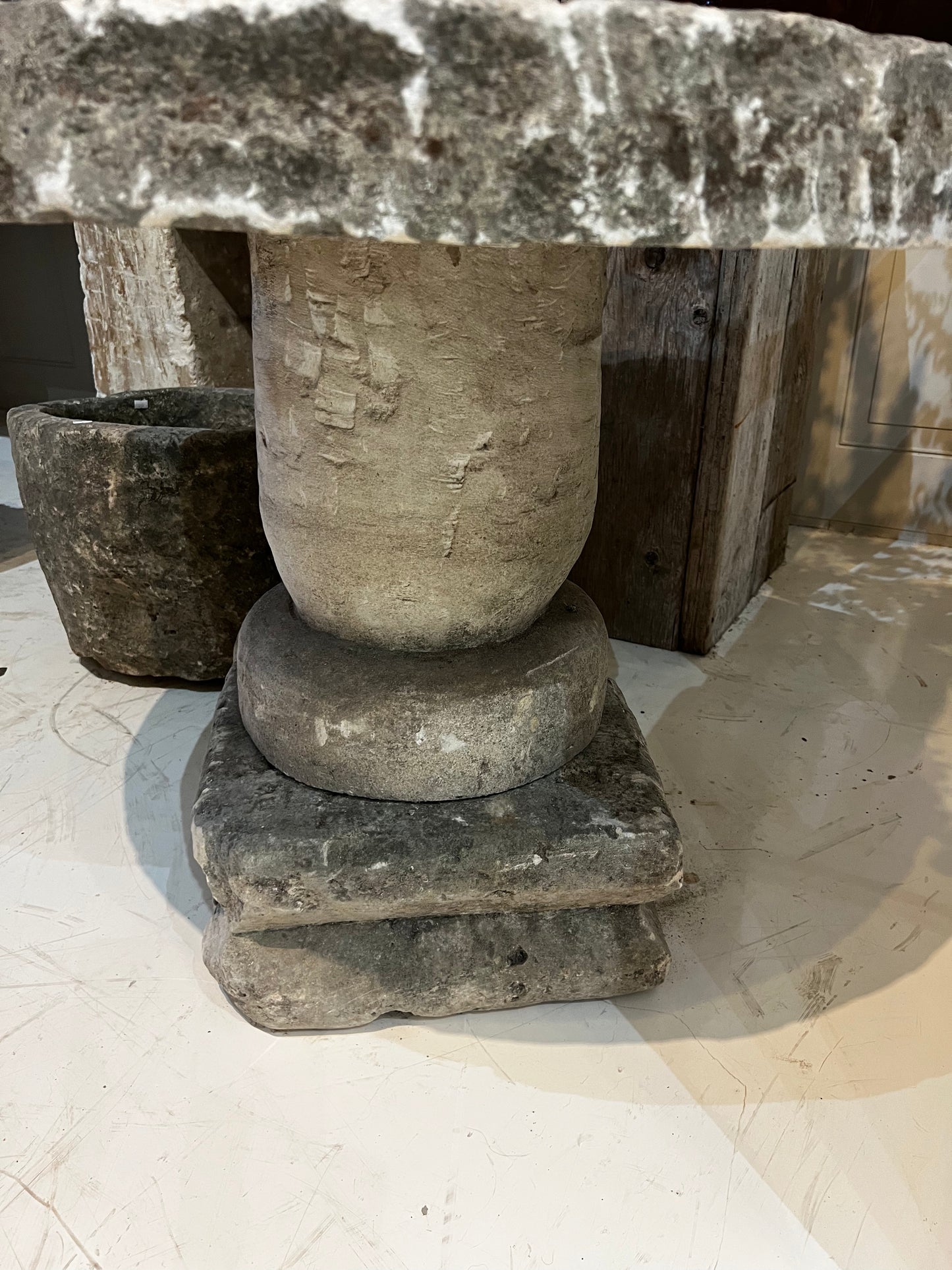 Limestone Table, round