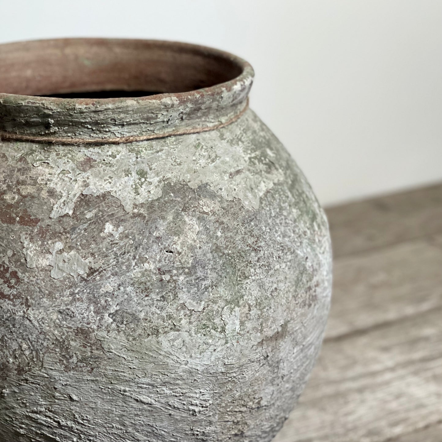 Green and Terracotta Java Clay Water Pot, Small