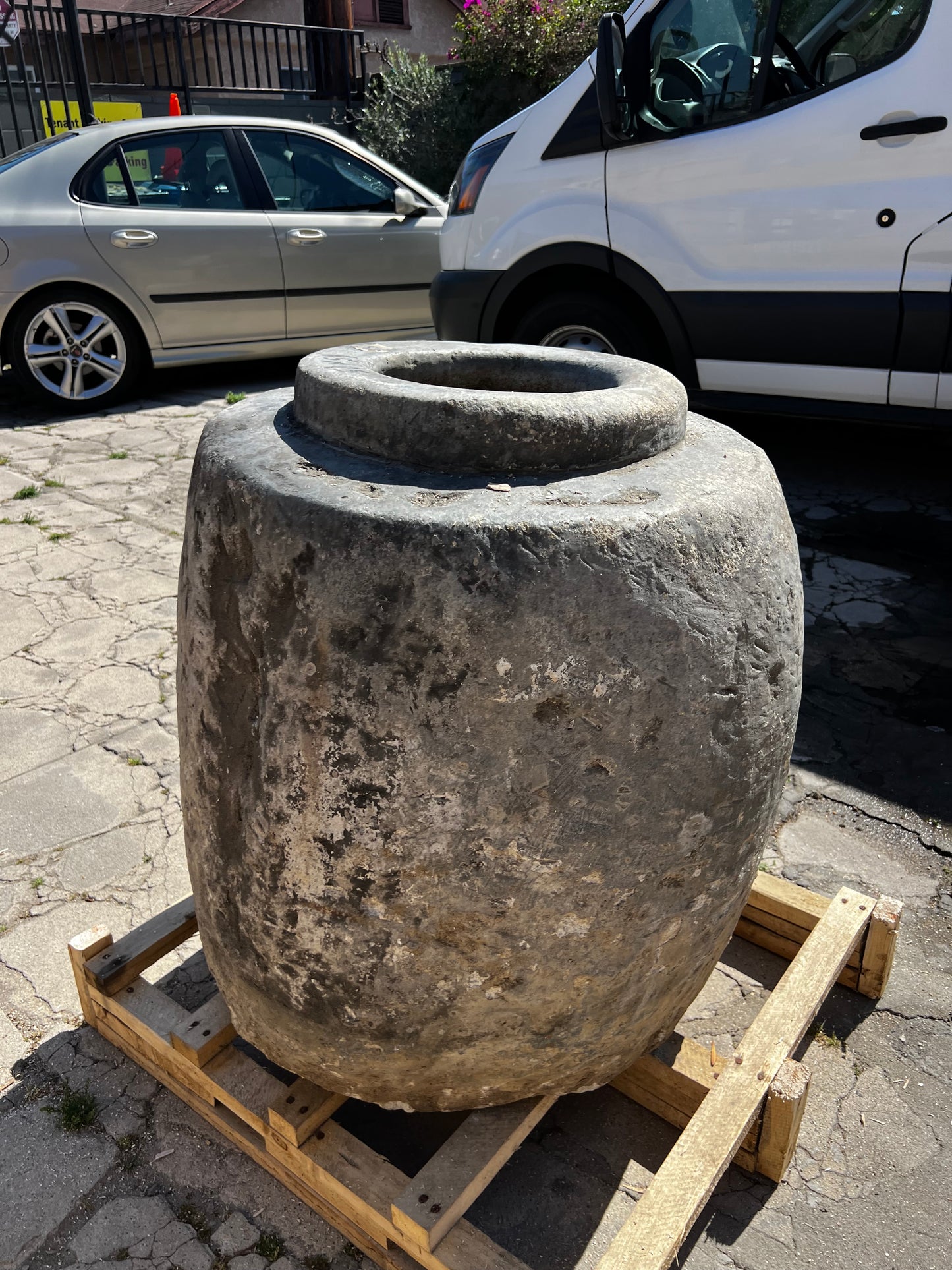 Limestone Pot, tall