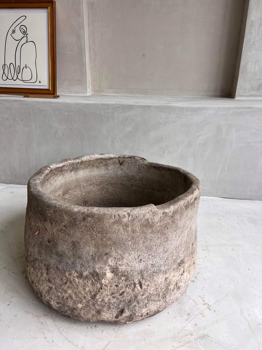 One-of-a-kind Limestone Pot