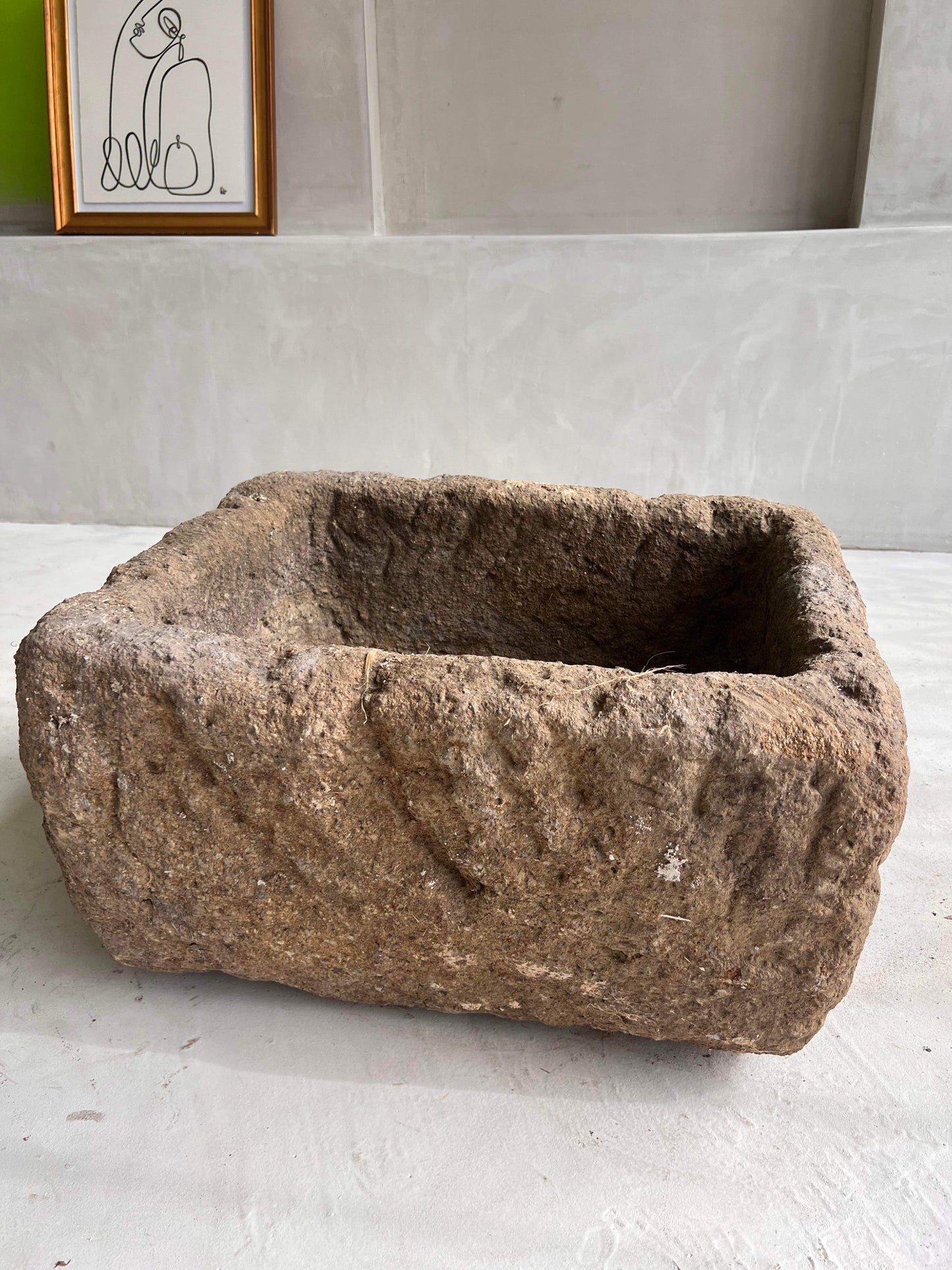 Rectangular Limestone Pot