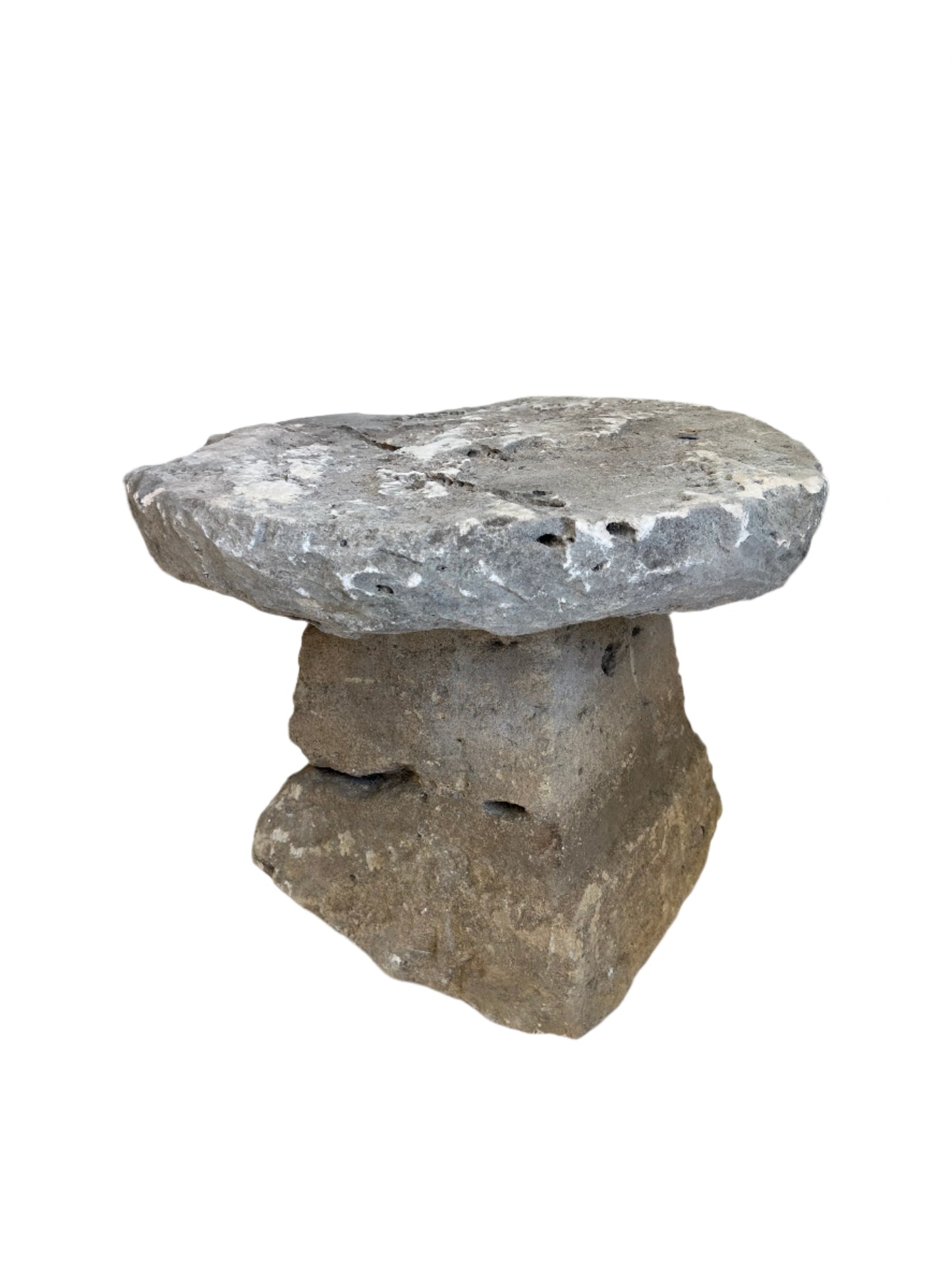 Limestone side table