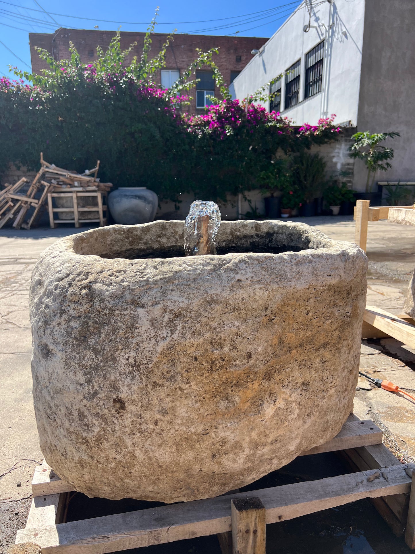 Limestone Fountain (Oval shape )