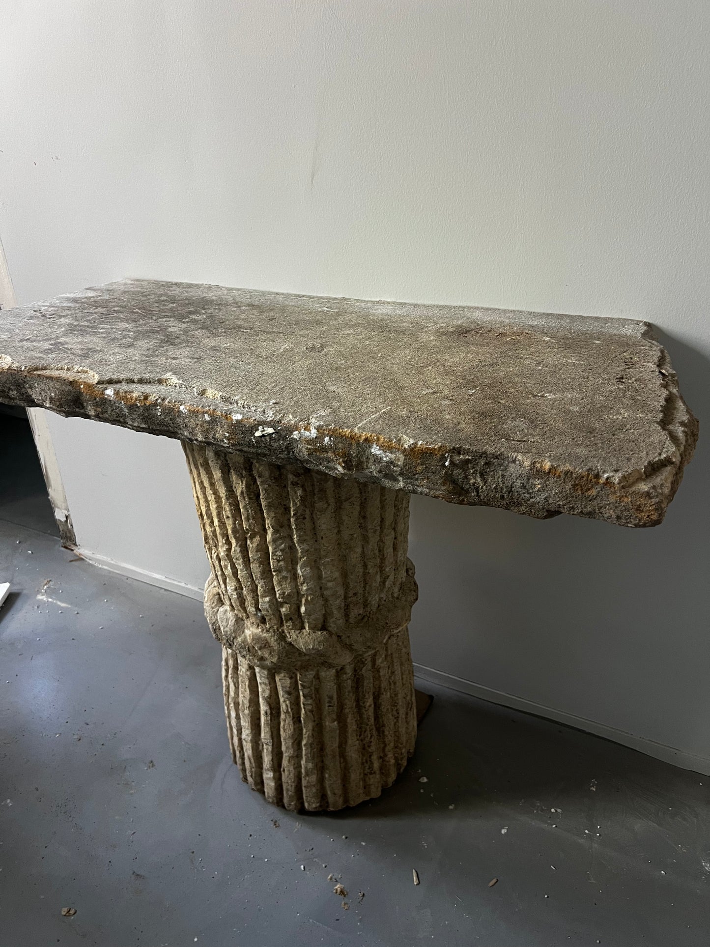Limestone console