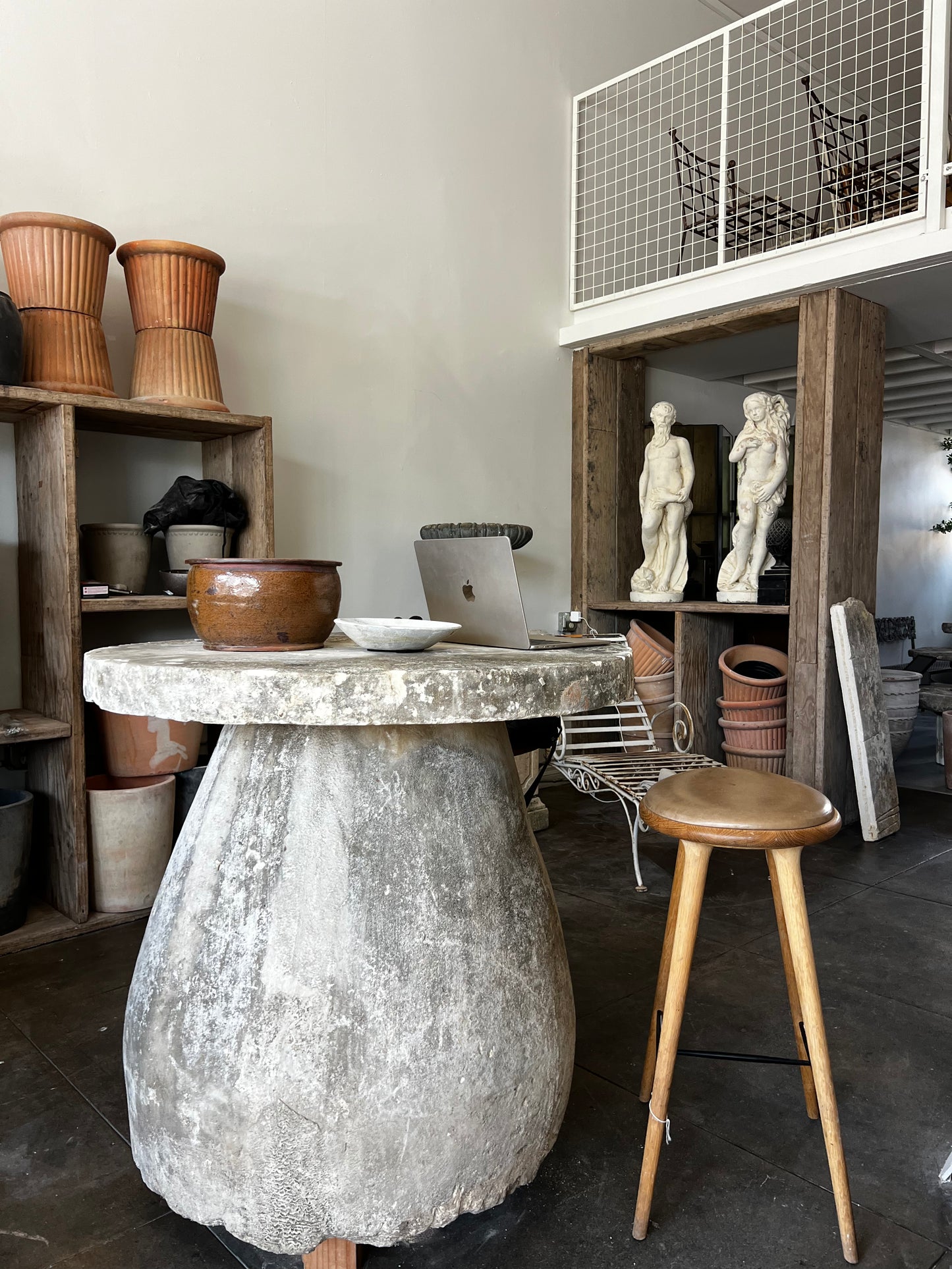 Limestone table "The Mushroom Table"