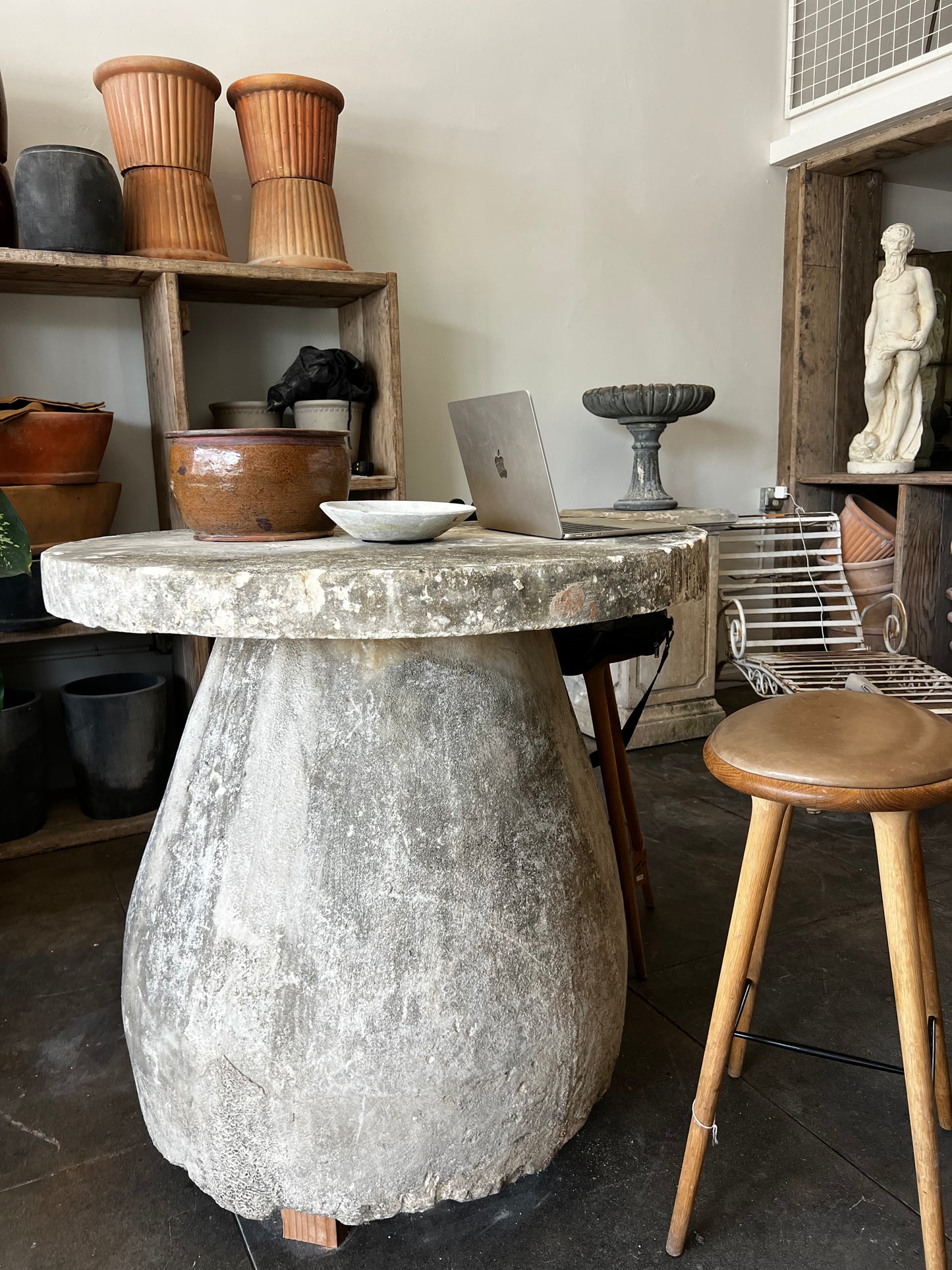 Limestone table "The Mushroom Table"