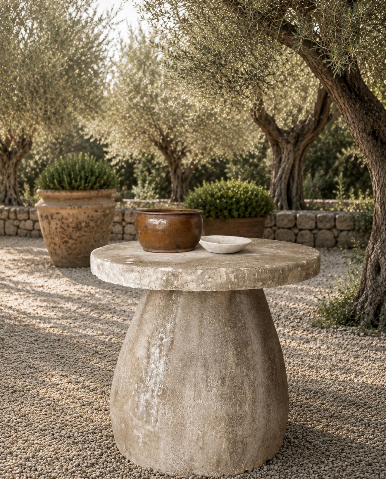 Limestone table "The Mushroom Table"