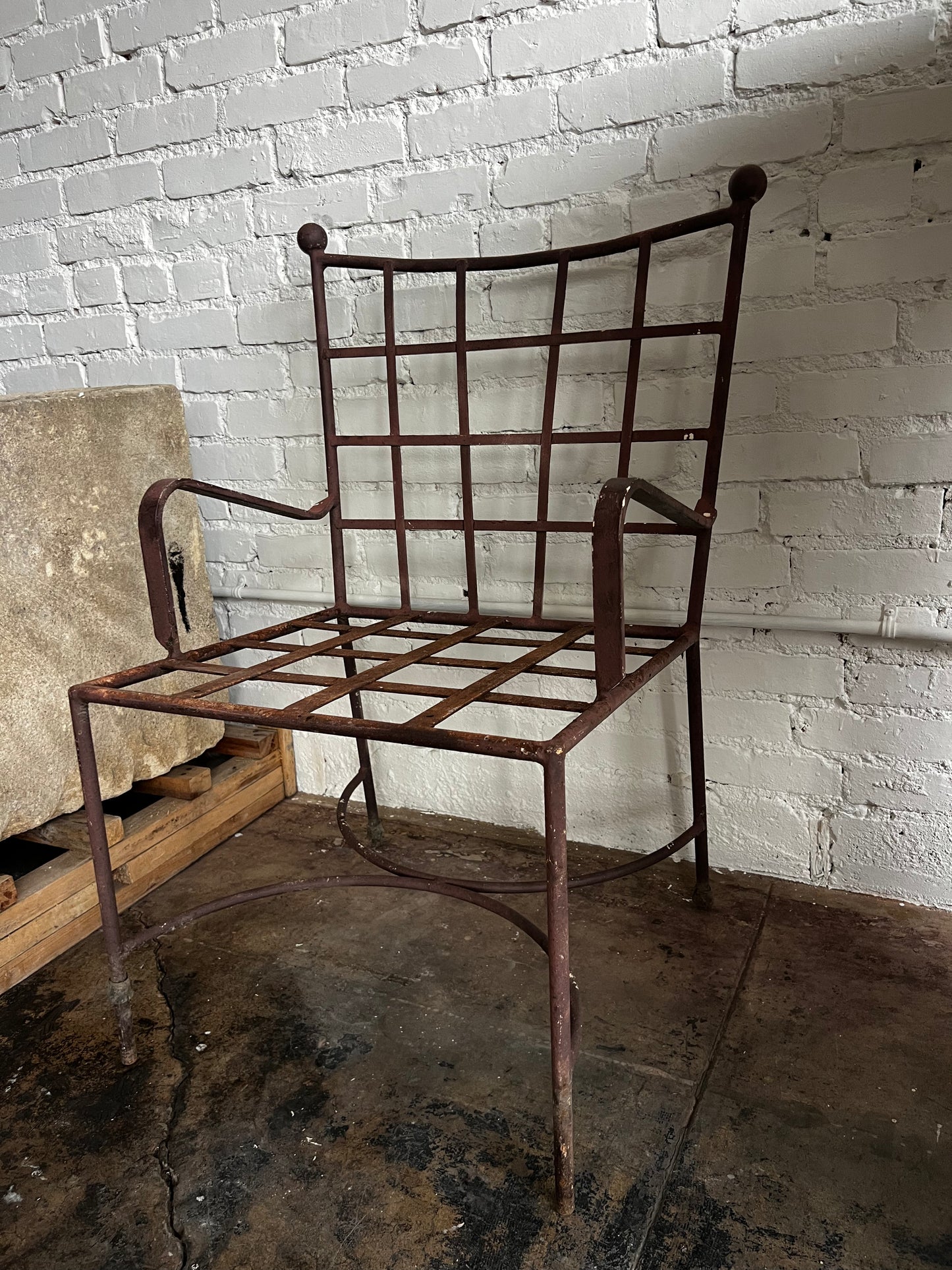 Antique Iron dining Chairs ( set of 2 )  Cafe table chairs.