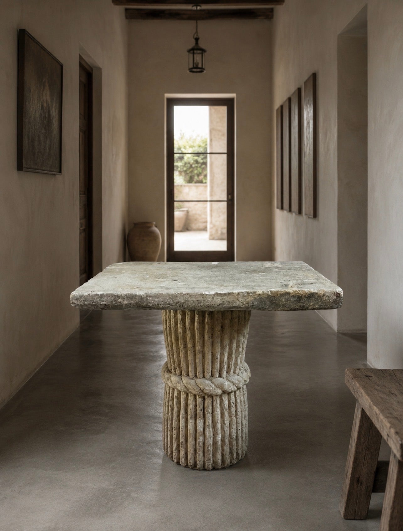 Limestone table