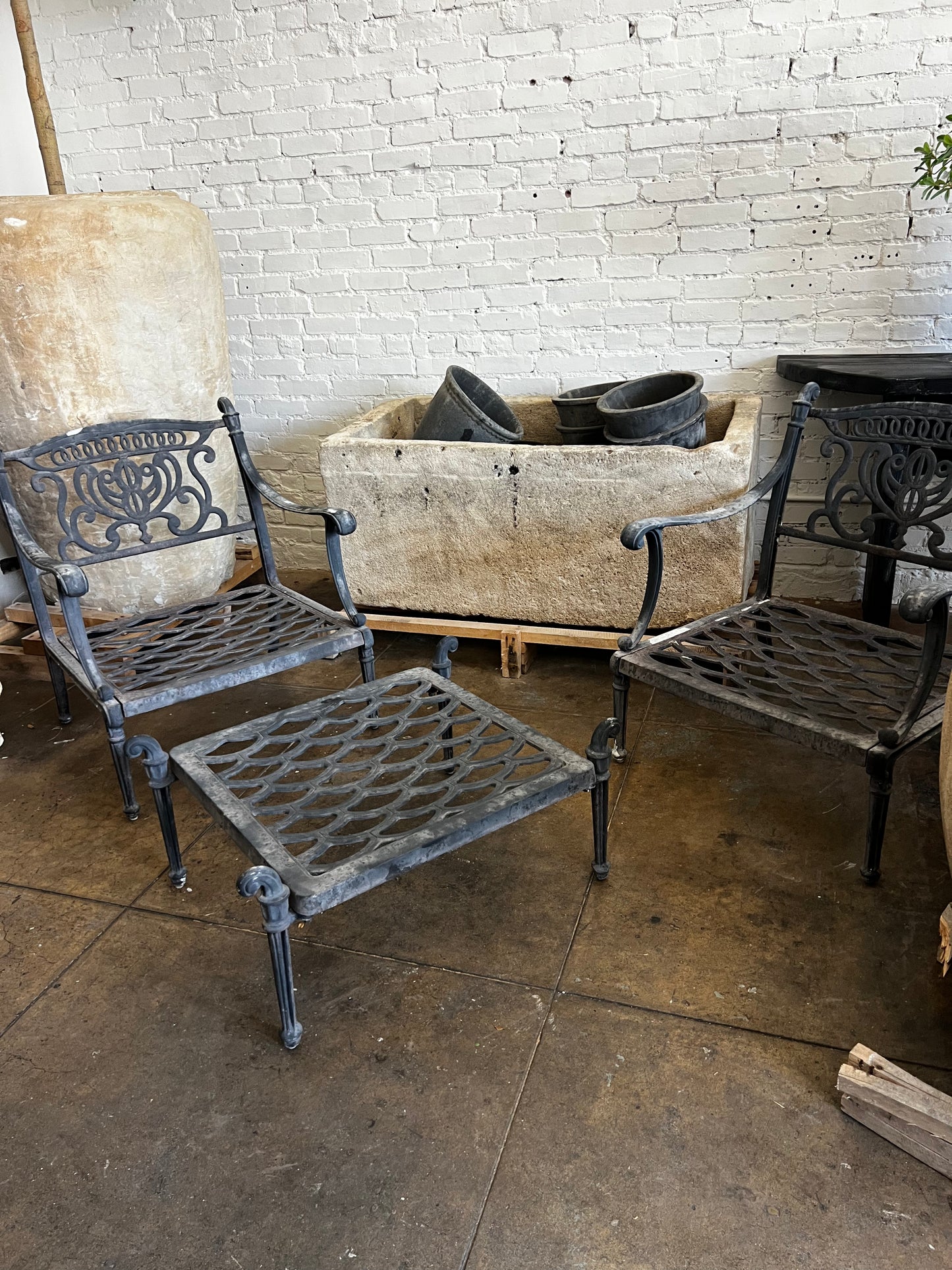 Vintage Iron garden chairs- set of 3 pieces