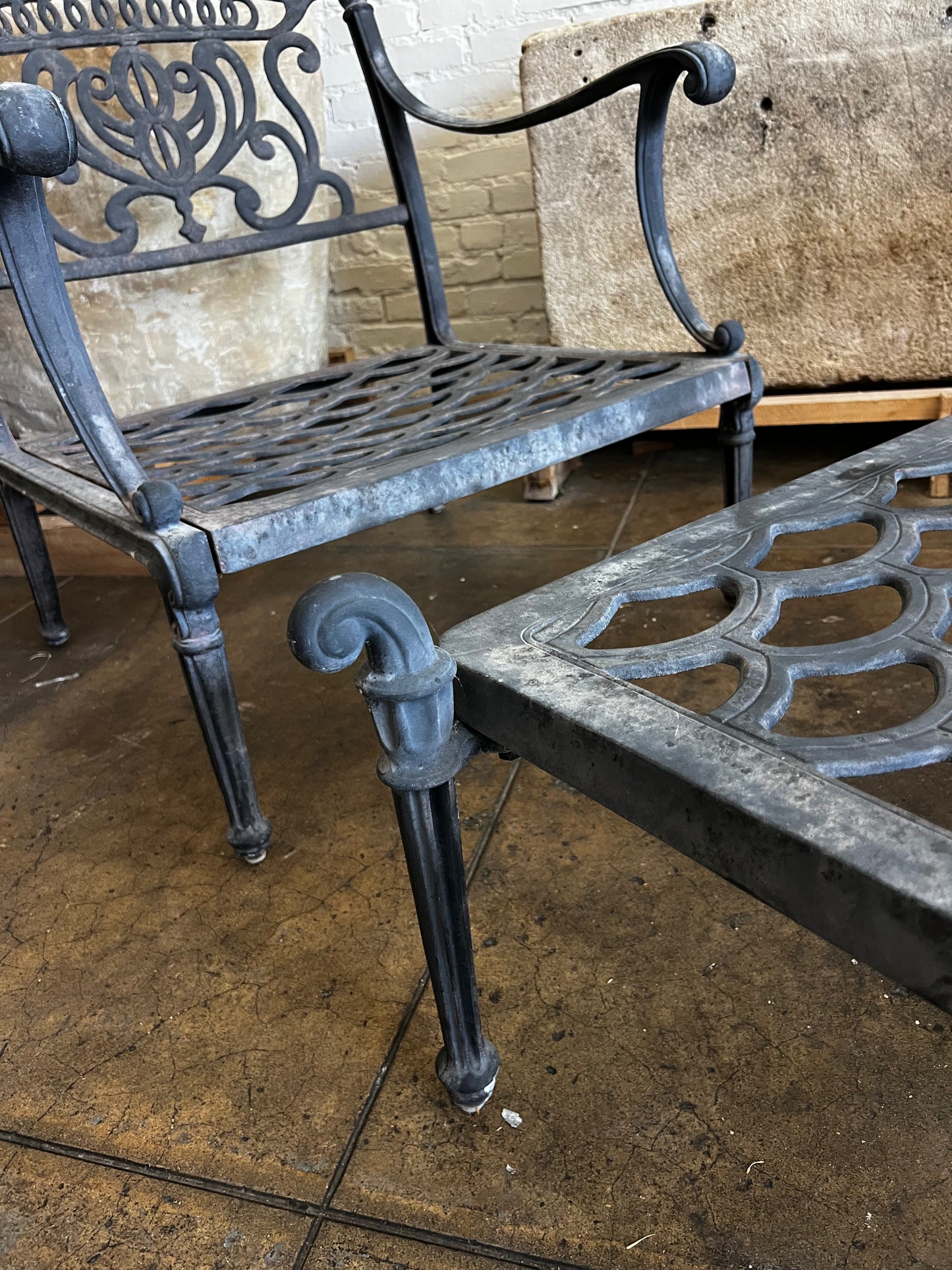 Vintage Iron garden chairs- set of 3 pieces
