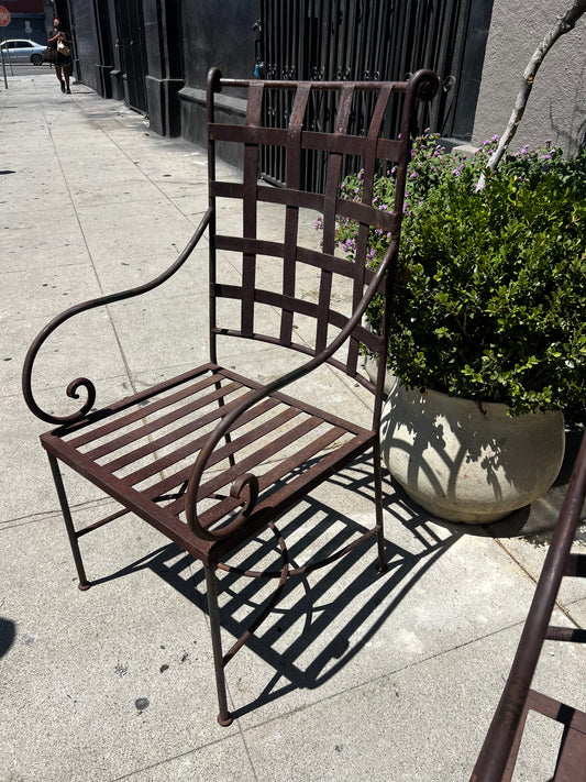 Iron Chairs, antique. (set of 4)