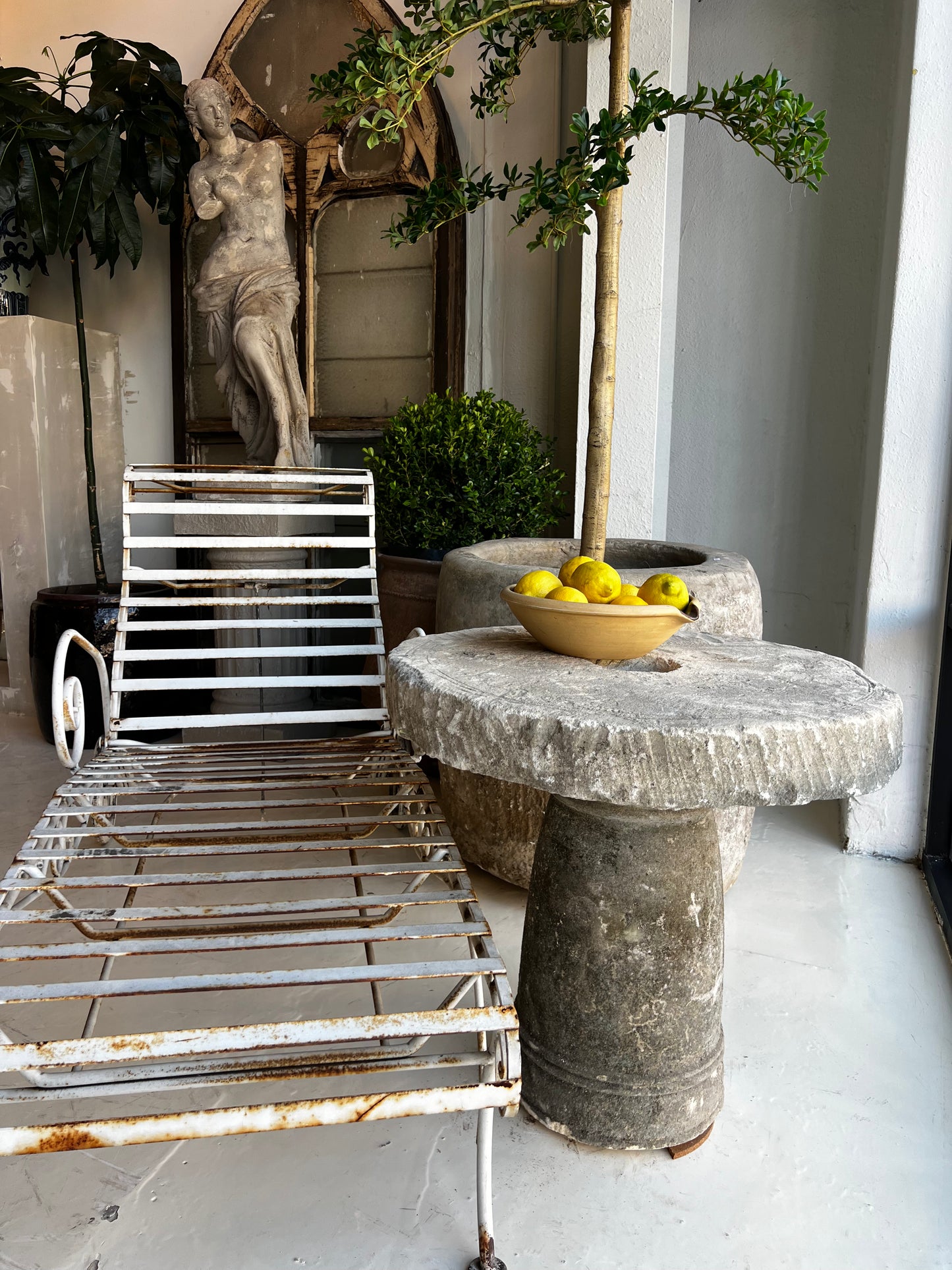 Limestone side Table