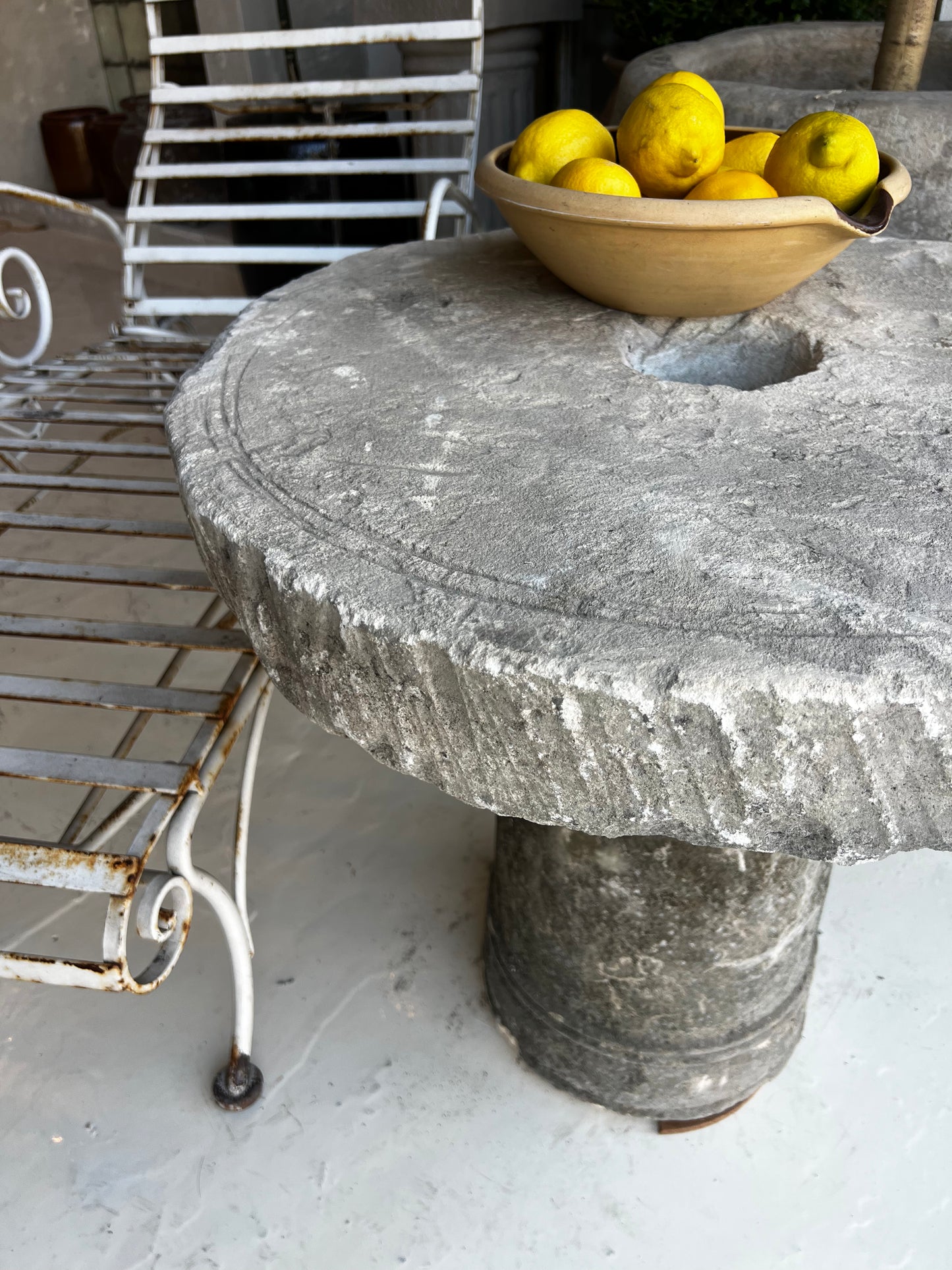 Limestone side Table