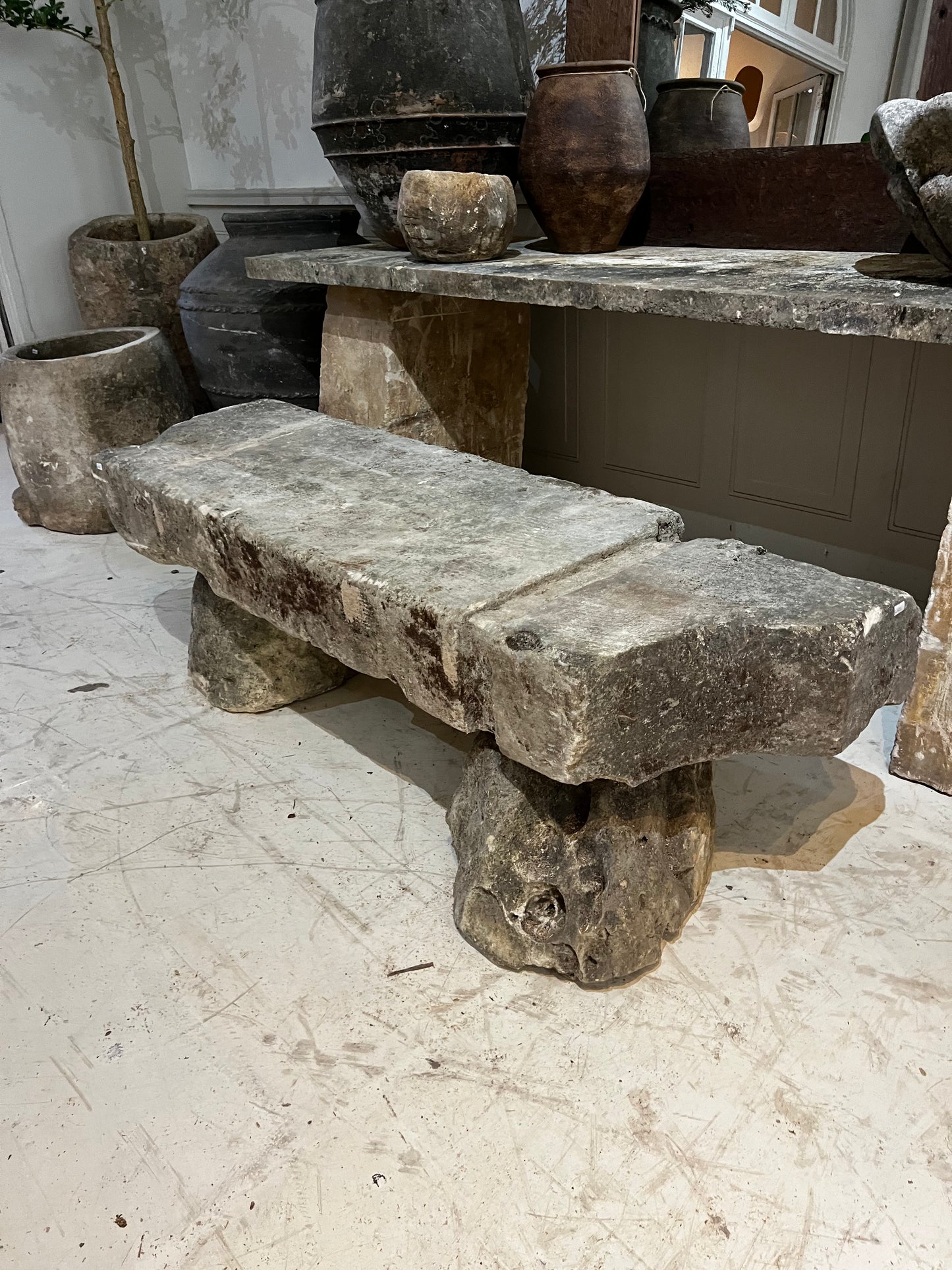 Limestone Bench