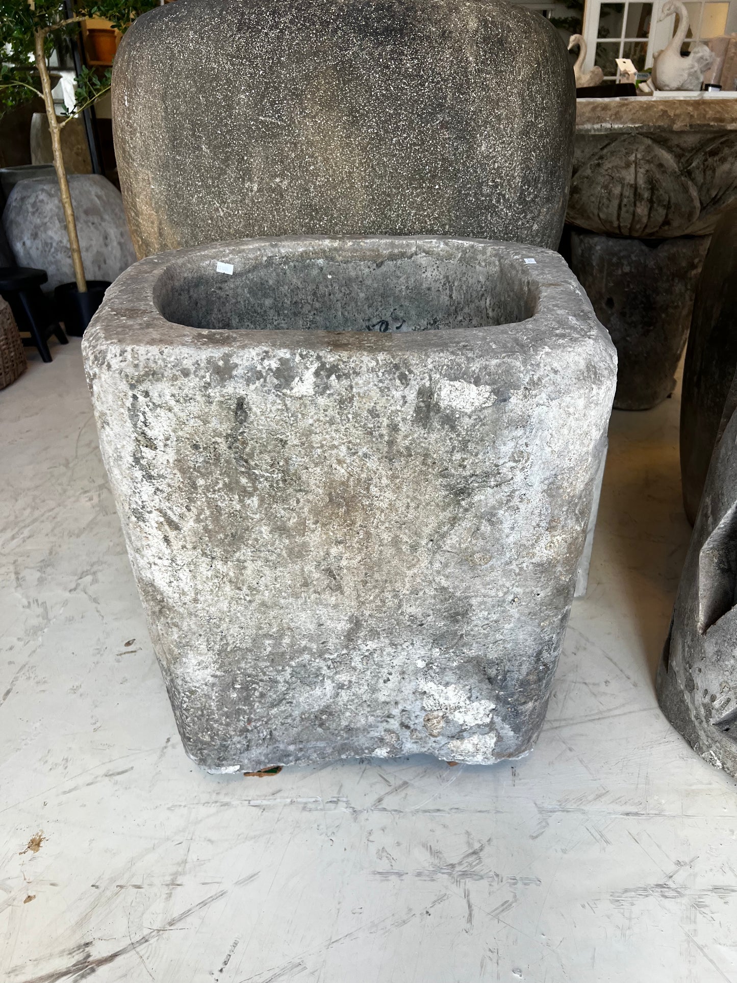 Limestone, rectangular and tall