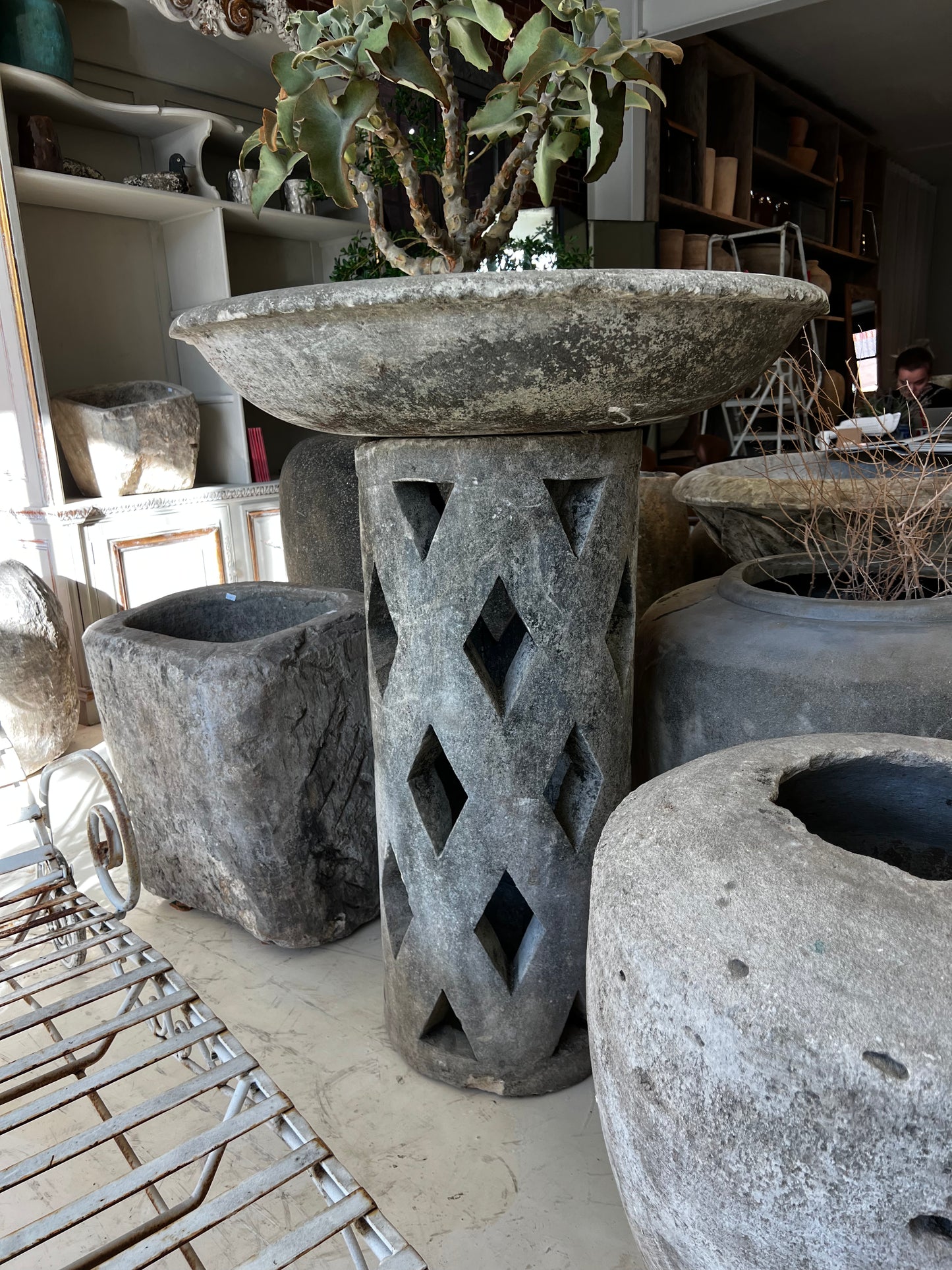 Limestone Pedestal