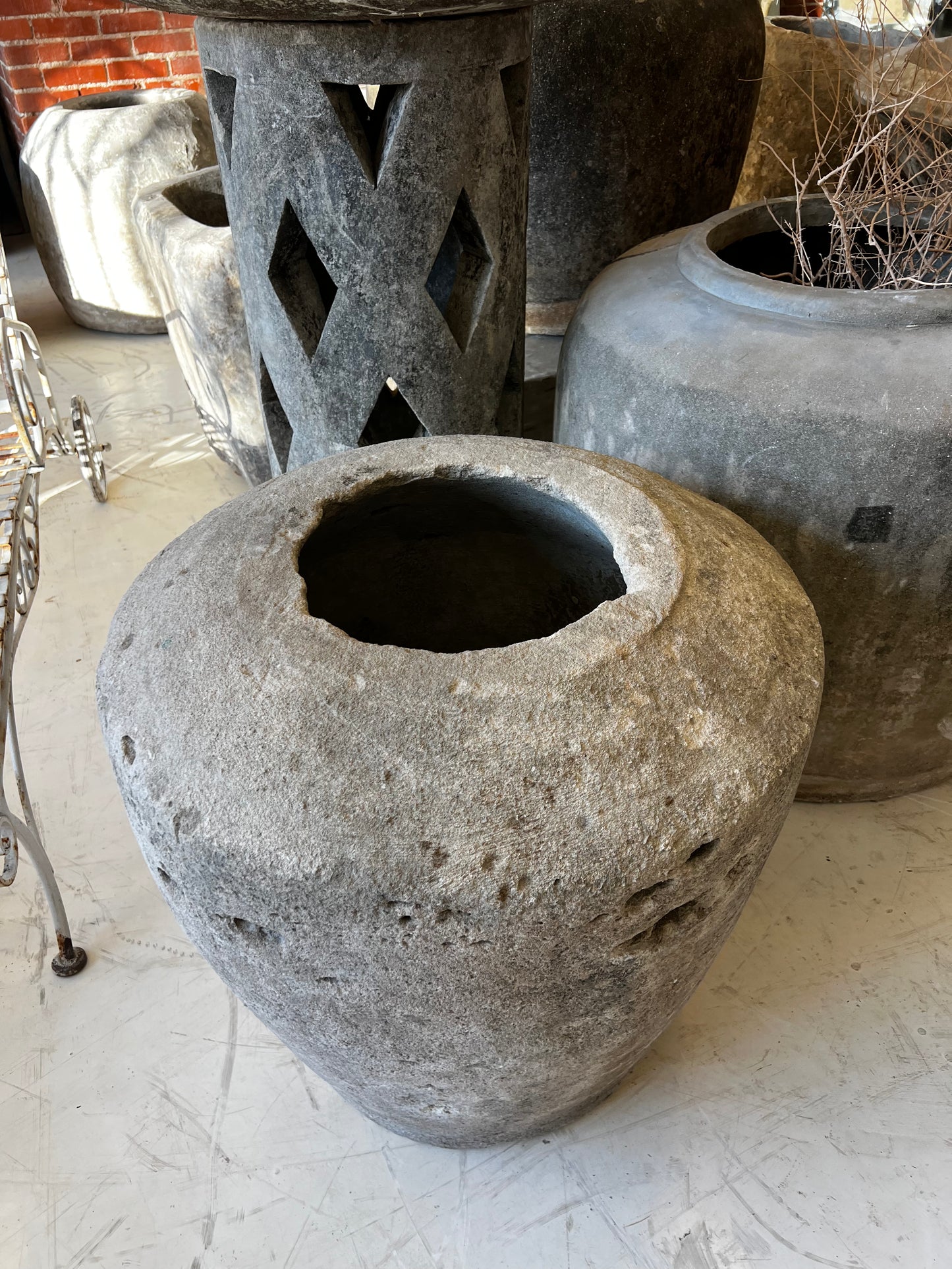 Limestone Pot, medium