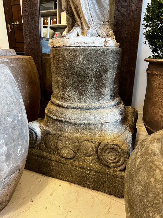 Pedestal, cast stone