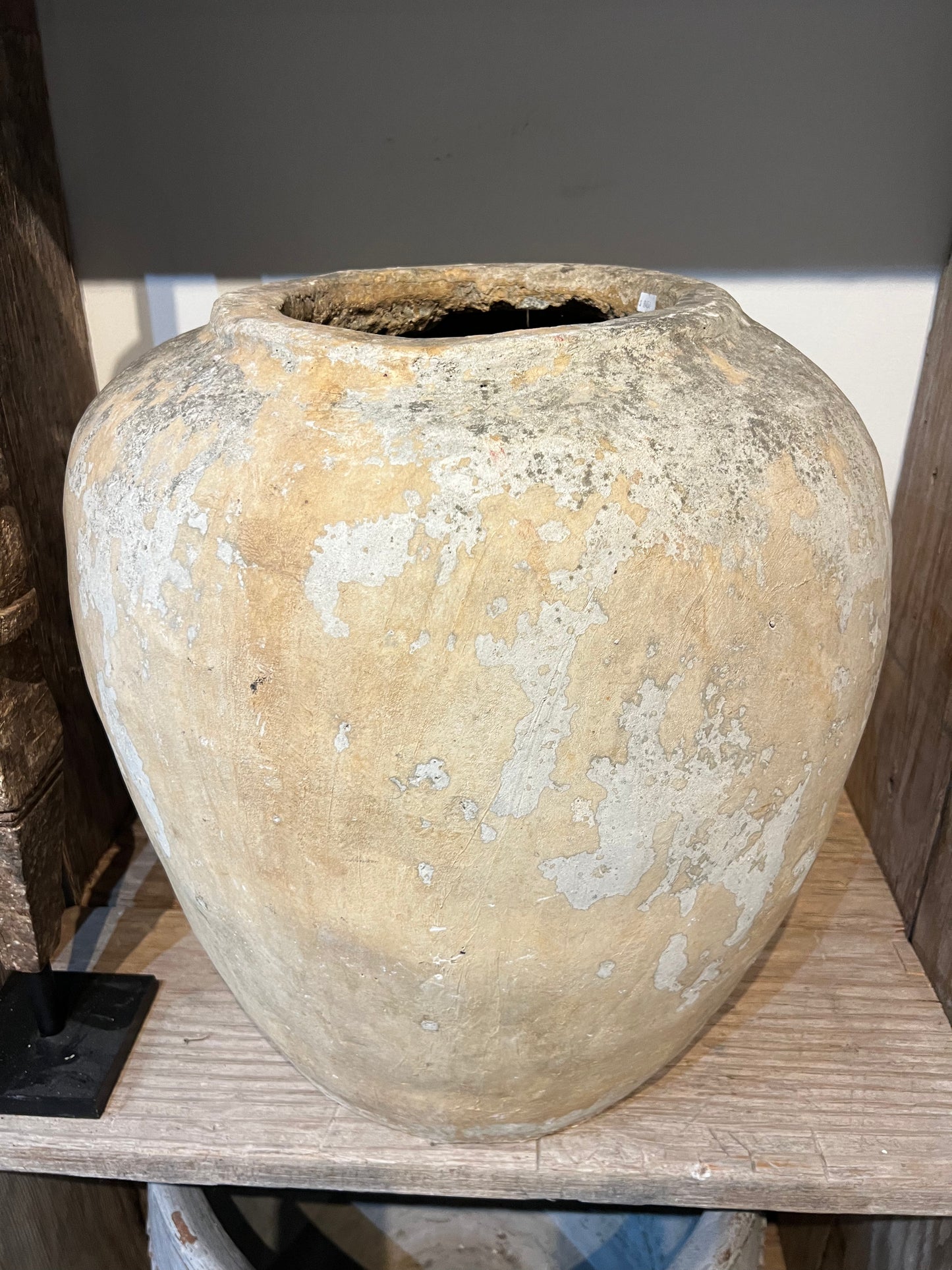 Cement Pot, creme, medium