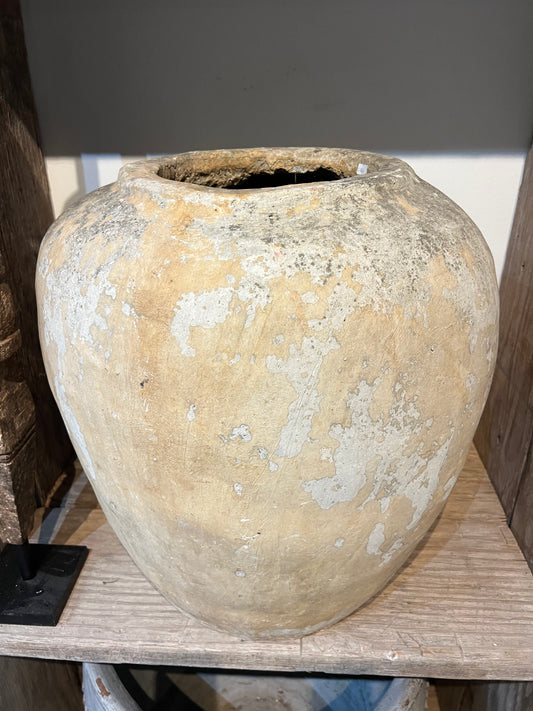 Cement Pot, creme, medium