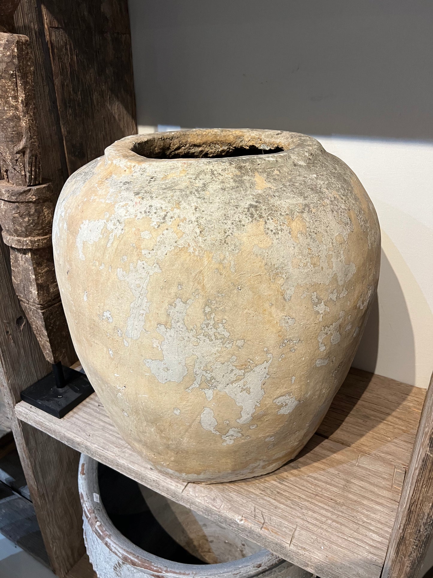 Cement Pot, creme, medium