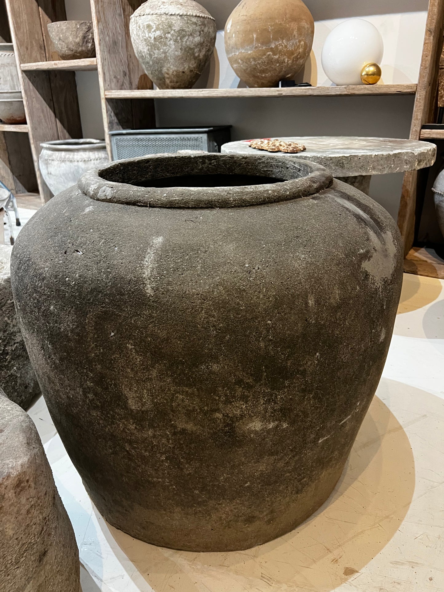 Mudari Pot, dark grey, large