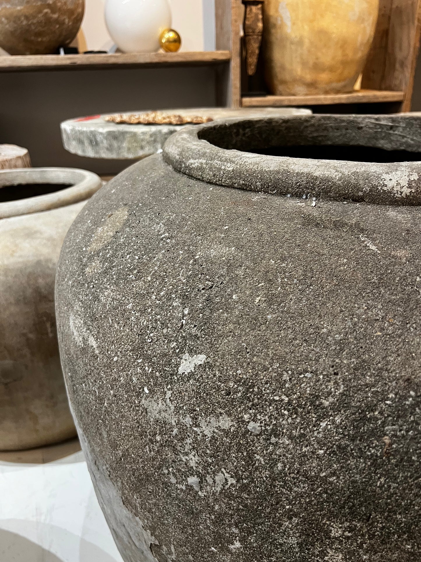 Mudari Pot, dark grey, large