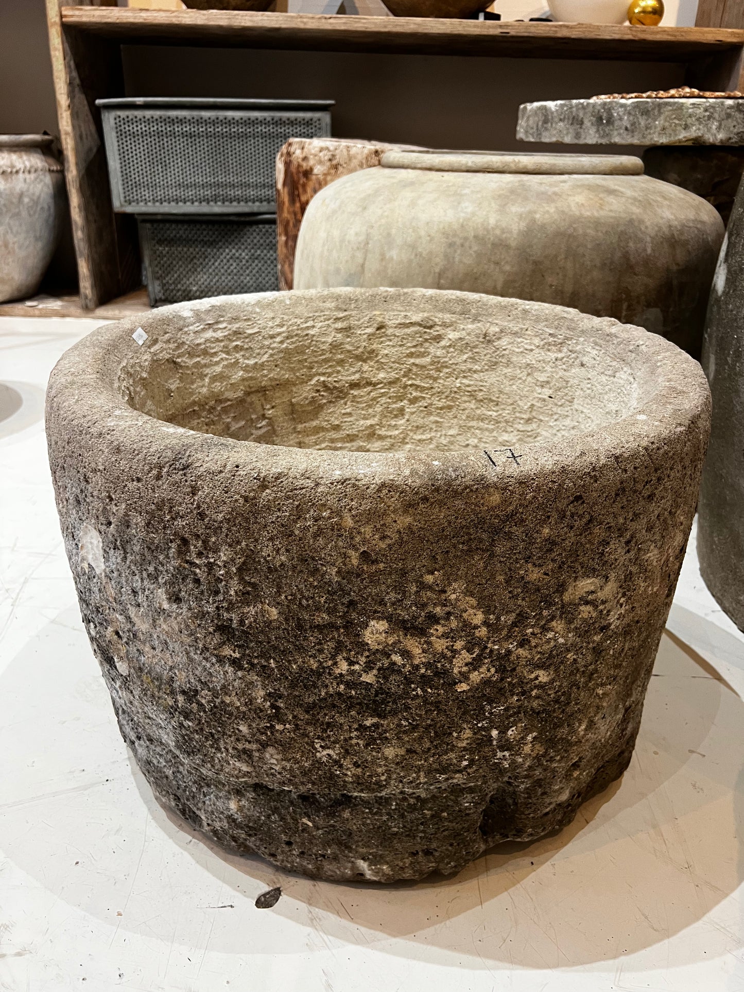 Limestone Pot, medium