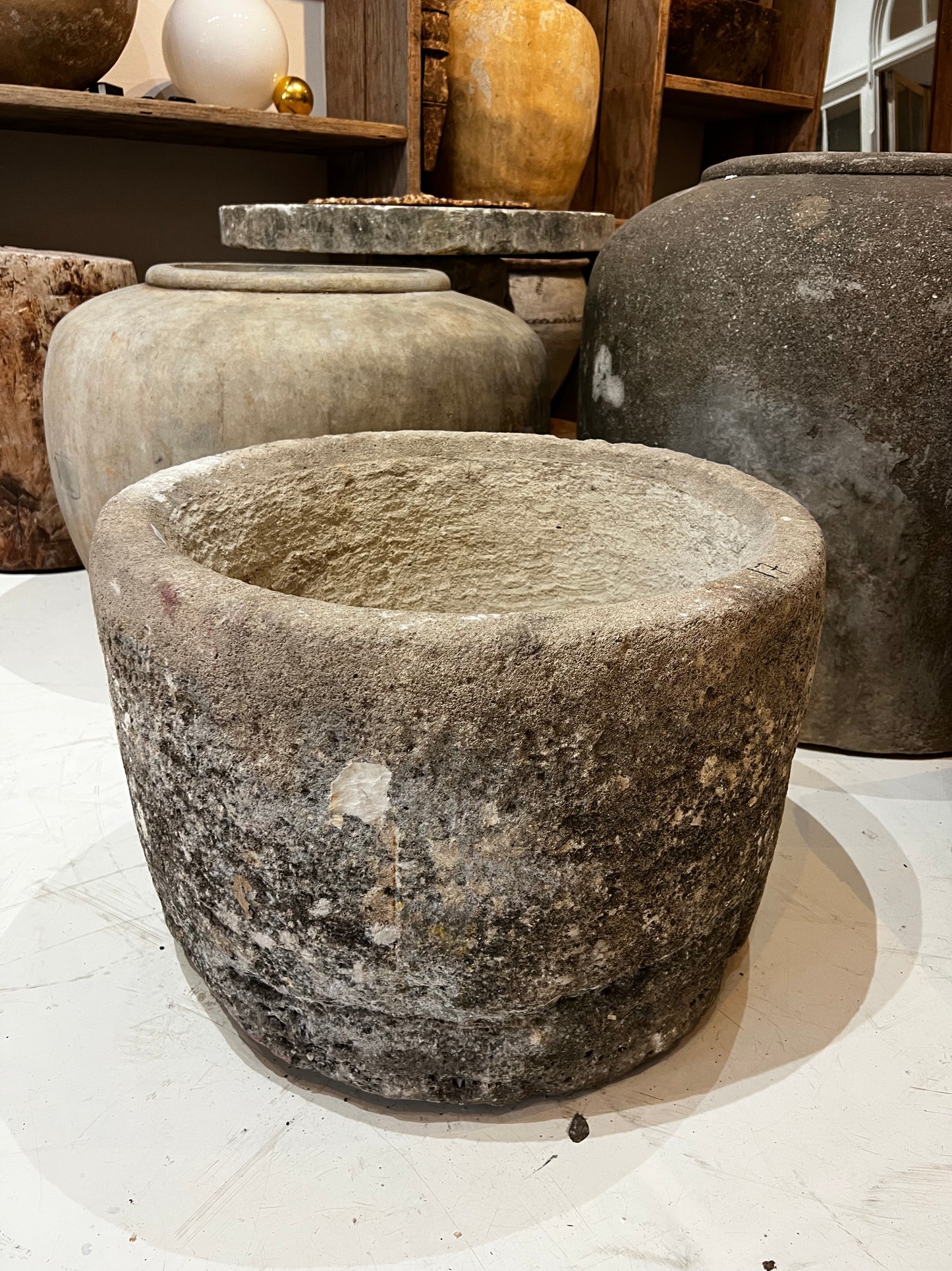 Limestone Pot, medium