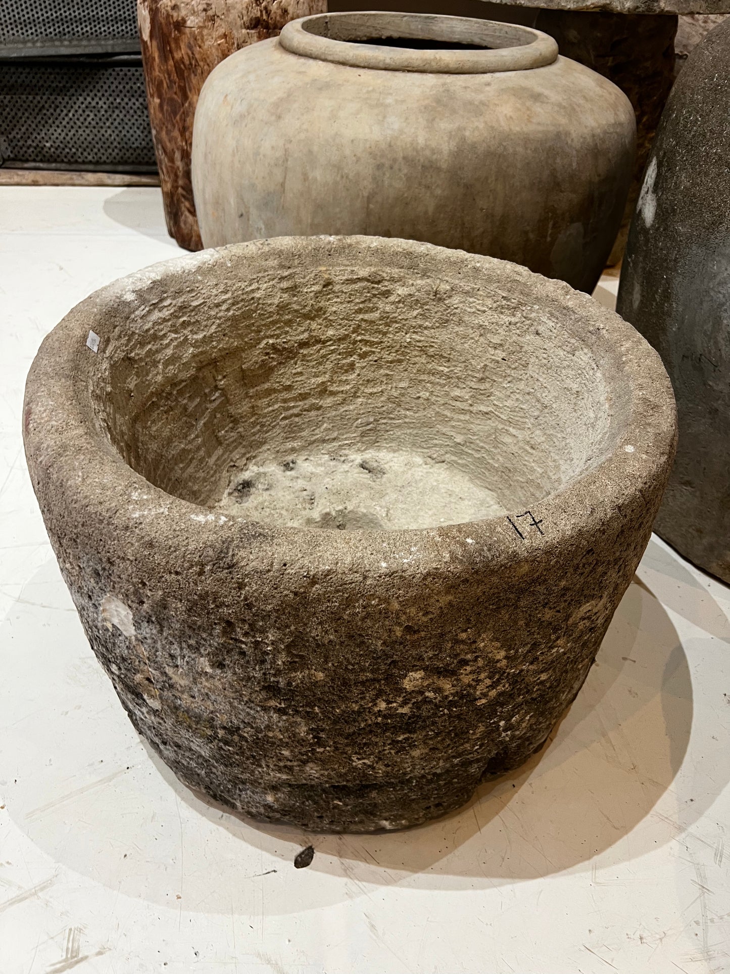 Limestone Pot, medium
