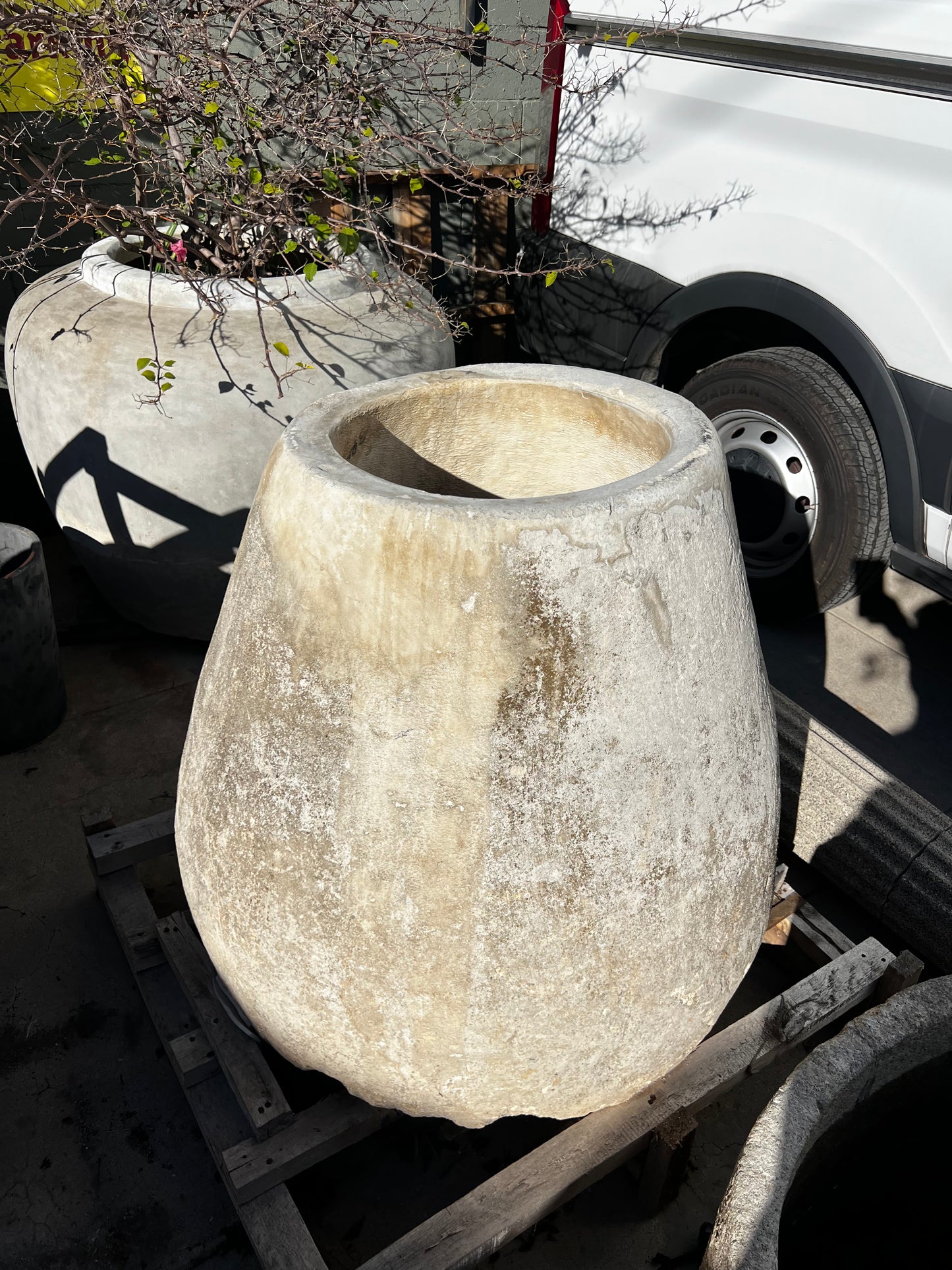 Limestone Pot, large