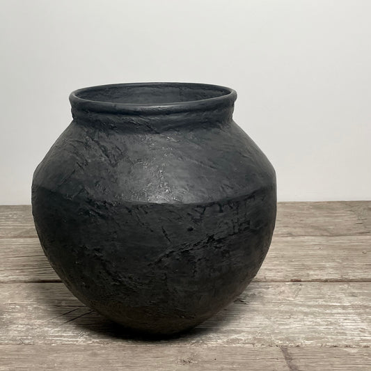 Black Java Clay Water Pot, Small